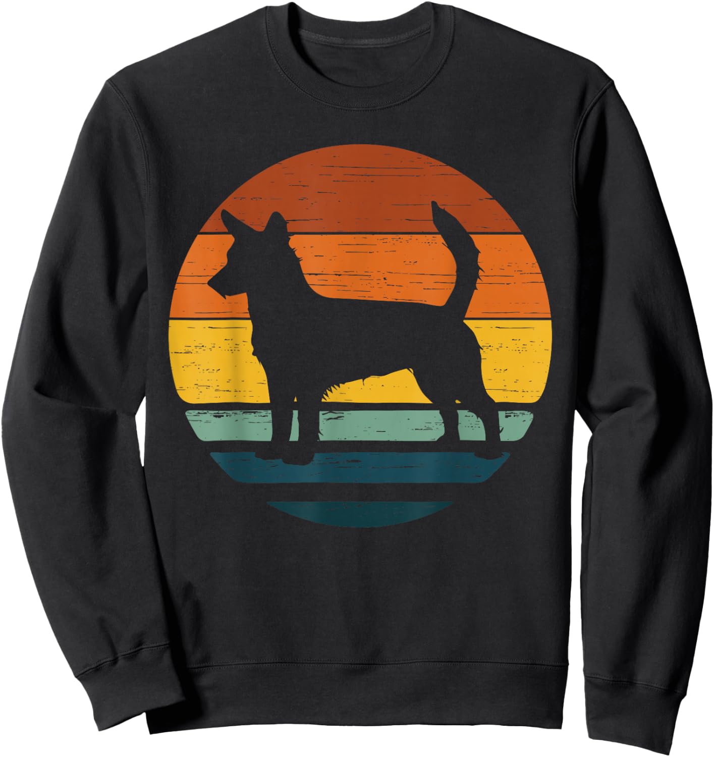 Portuguese Podengo Small Vintage Retro Mum Dad Sweatshirt - Sweatshirt | Black