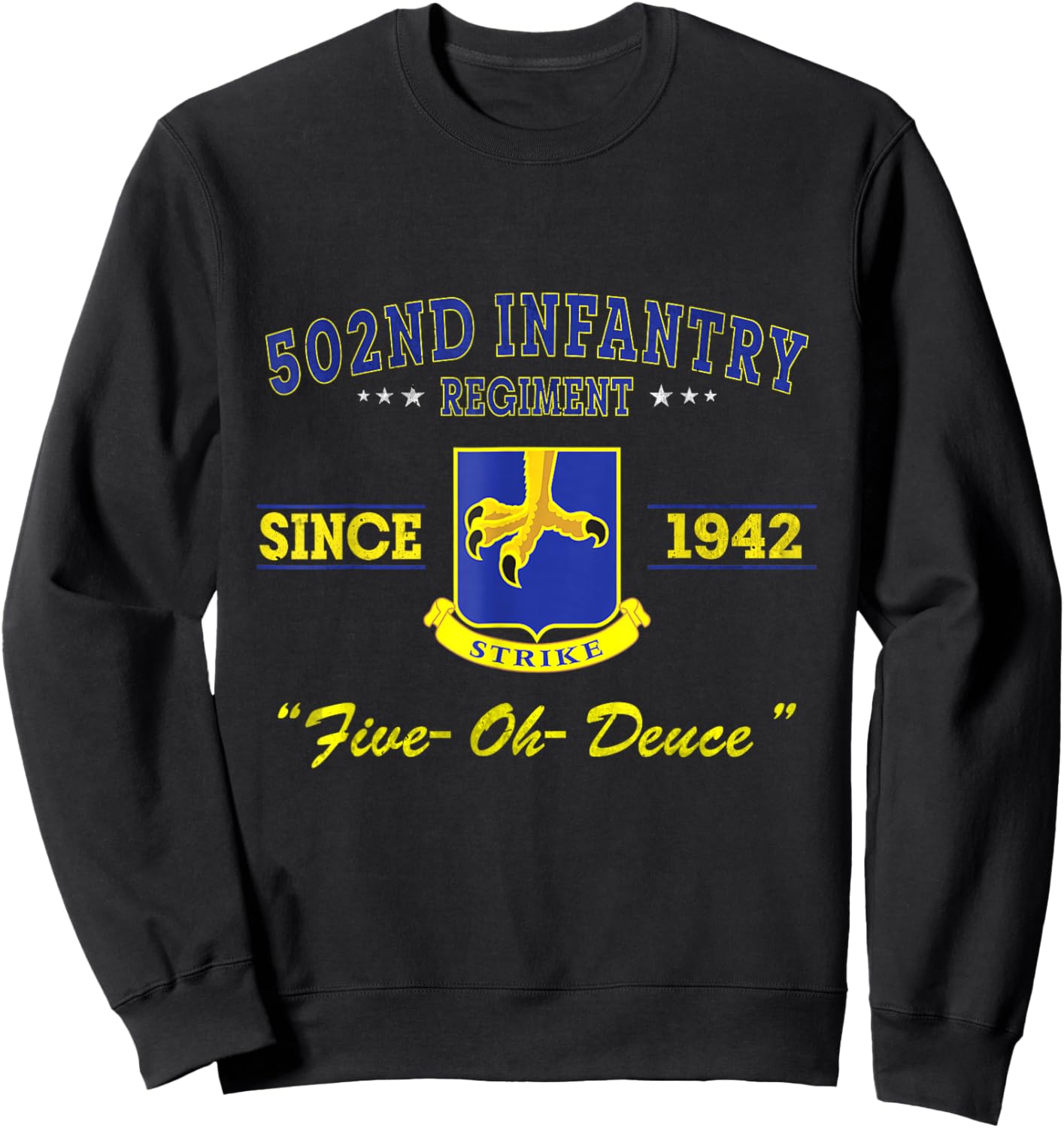 502nd Infantry Regiment Veteran Military Father Day Sweatshirt - Sweatshirt | Black
