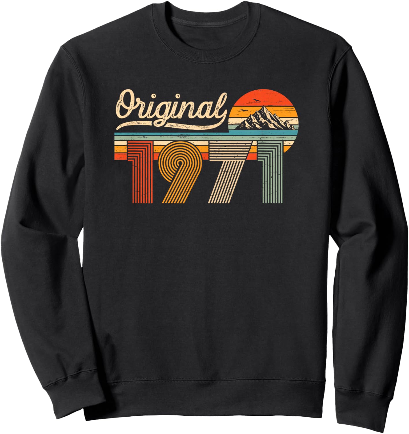 Original 1971 Jahrgang Vintage 55 Jahre Geburtstag Mann Frau Sweatshirt - Sweatshirt | Black