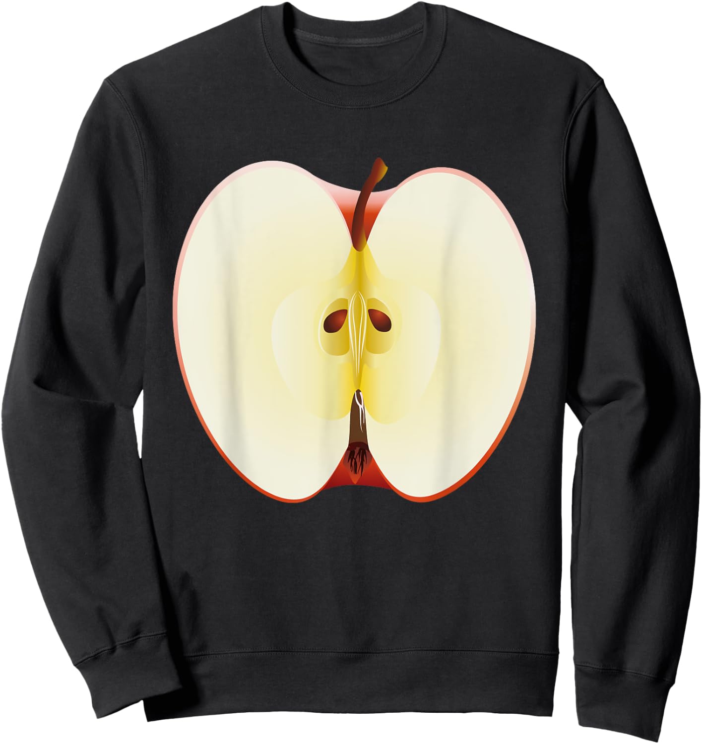 Red Apple Shirt Adult Men Women Kids Apple Costume Sweatshirt - Sweatshirt | Black
