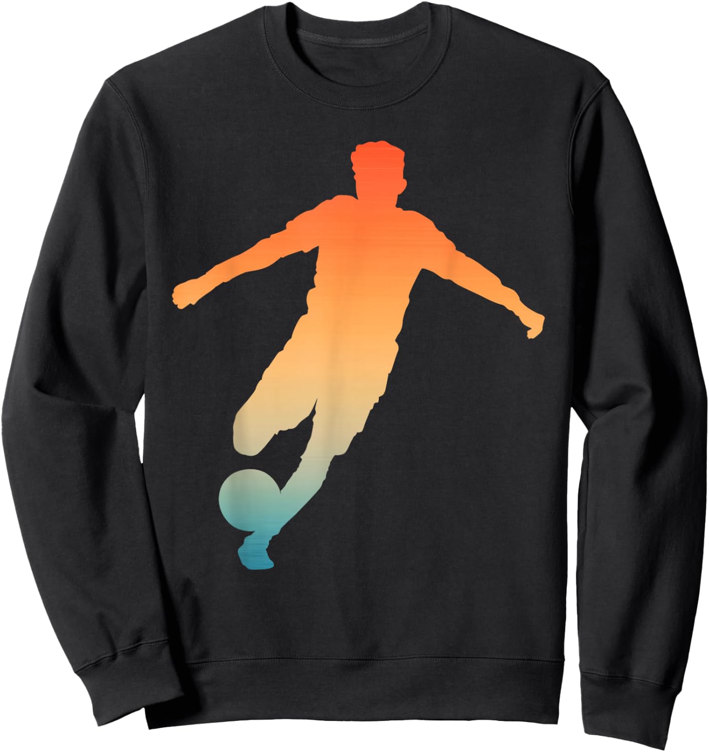 Silhouette Soccer Player Goalkeeper Lover Soccer Boy Sweatshirt - Sweatshirt | Black