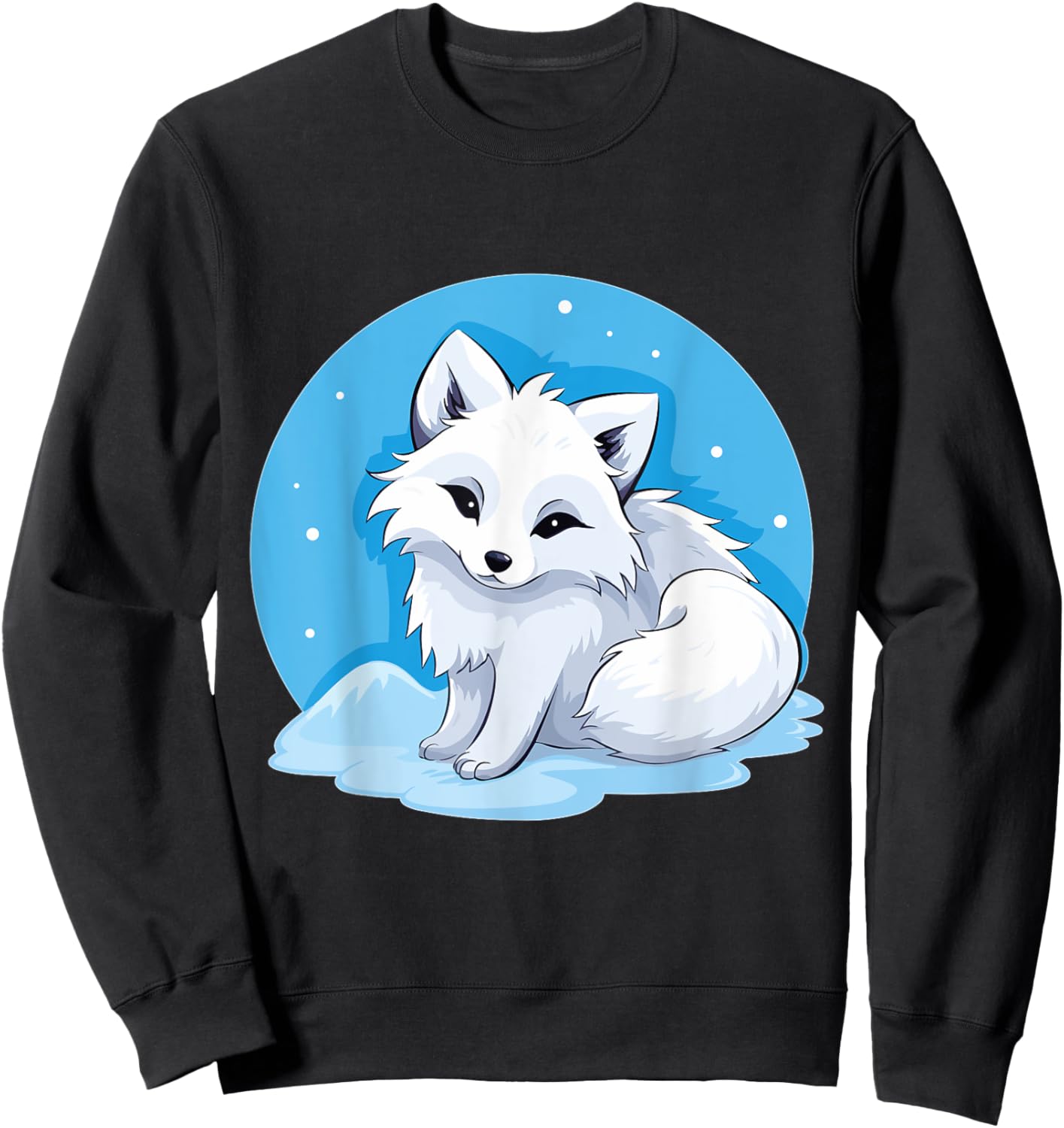 Arctic Fox Artic Animals Cute Artic Fox Lover Pajamas Sweatshirt - Sweatshirt | Black