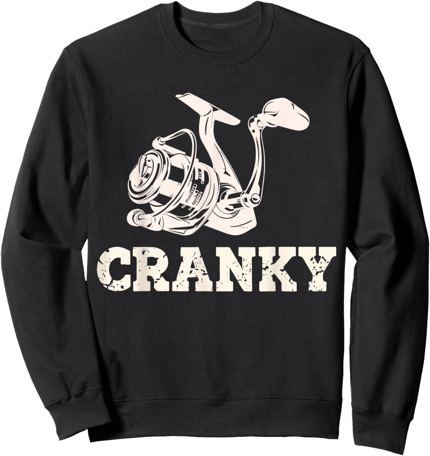 Cranky Fishing Lovers Gift , Women, Boys and Girls Sweatshirt - Sweatshirt | Black