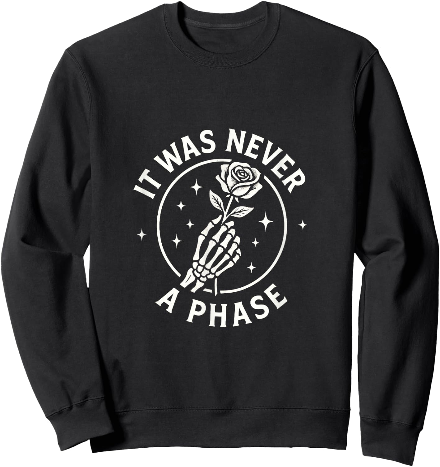 It was Never A Phase - Emo Scene Music Core Sweatshirt - Sweatshirt | Black