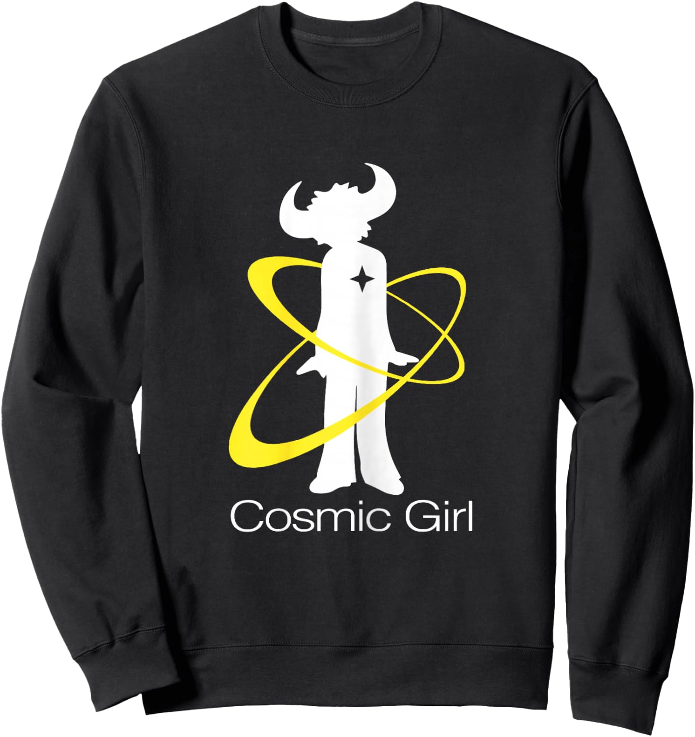 Jamiroquai Official Cosmic Girl Buffalo Logo Sweatshirt - Sweatshirt | Black