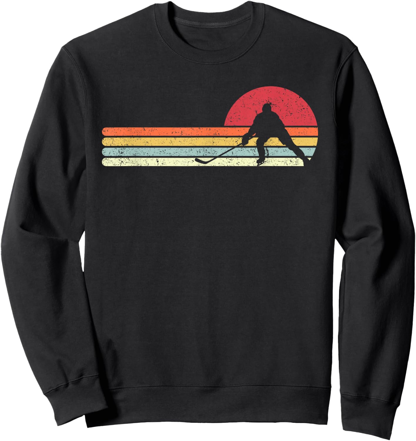 Ice Hockey Shirt. Retro Style For Hockey Player Sweatshirt - Sweatshirt | Black
