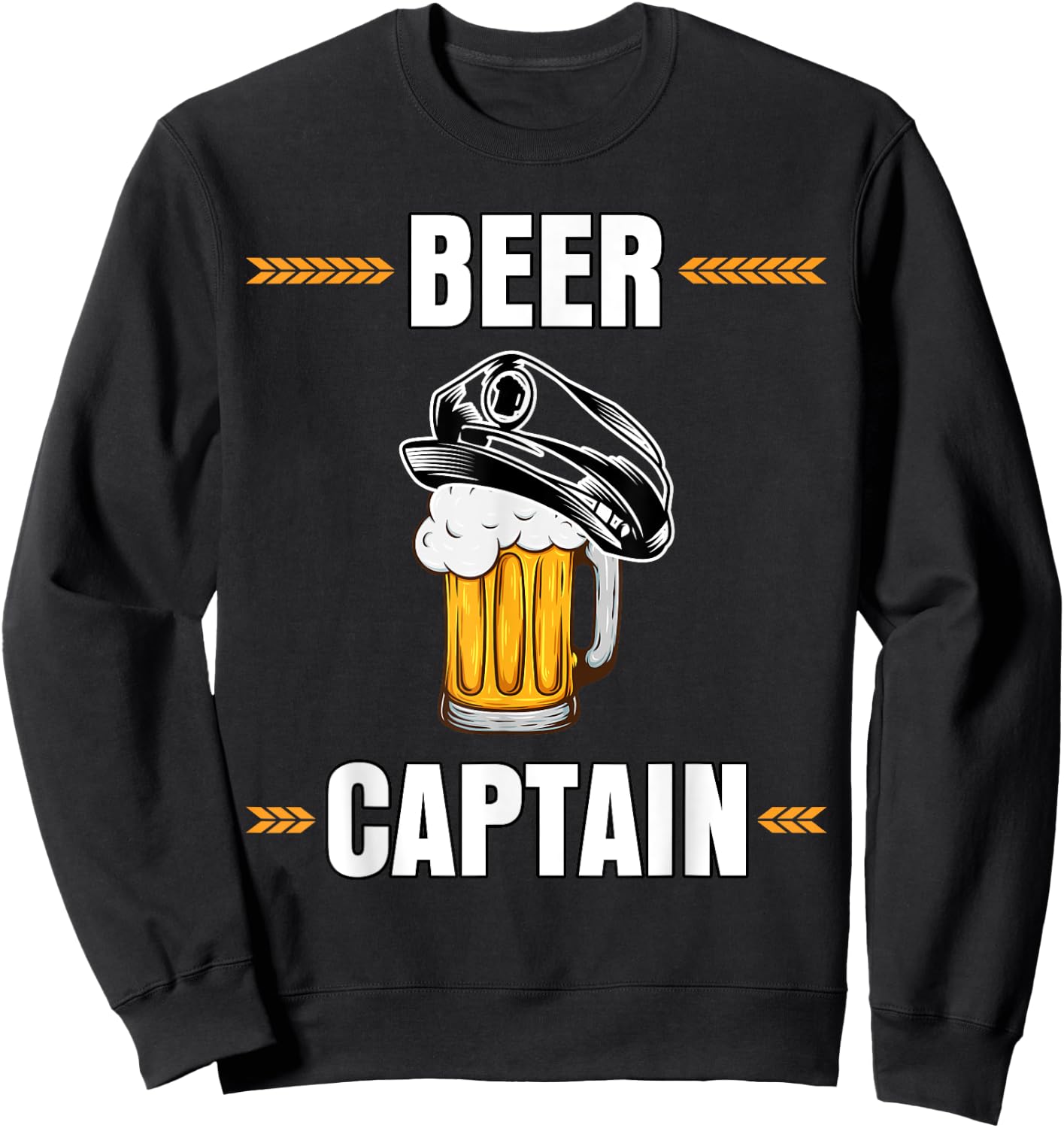 Stag Night Beer Captain Funny Beer Saying Sweatshirt - Sweatshirt | Black