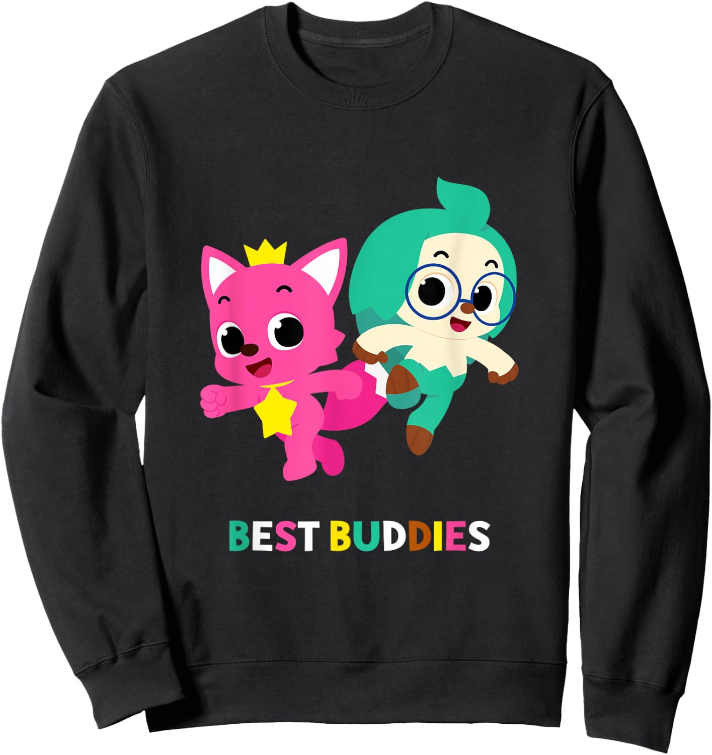 Pinkfong Wonderstar Best Buddies Pinkfong and Hogi Sweatshirt - Sweatshirt | Black