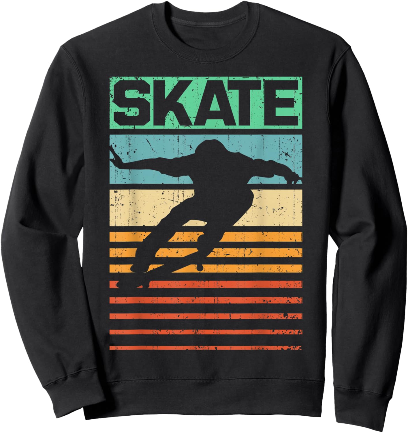 Skateboard Skate Retro Skateboarding Skateboarder Skater Sweatshirt - Sweatshirt | Black
