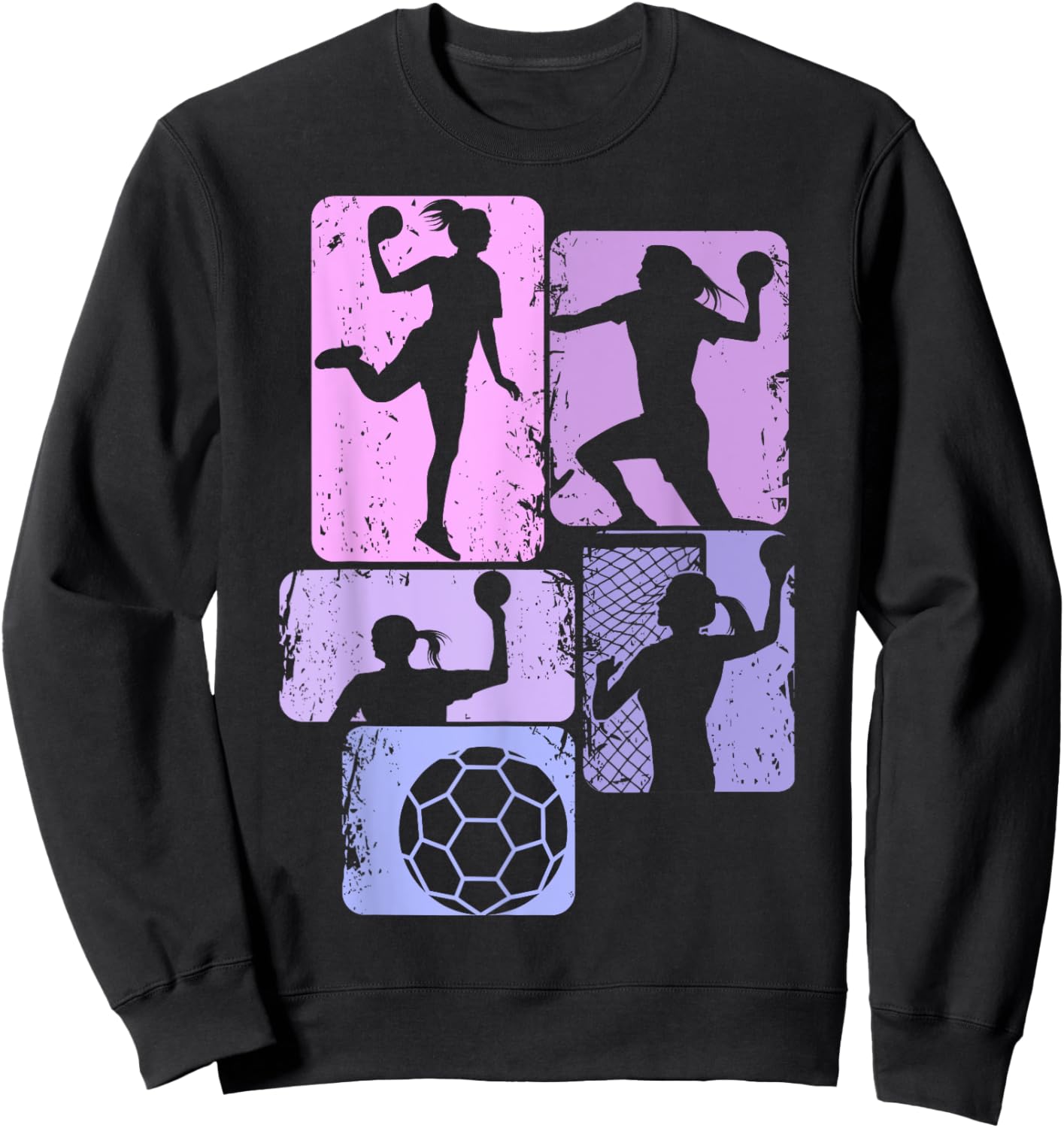 Handball Handballerin Mädchen Kinder Frauen Sweatshirt - Sweatshirt | Black