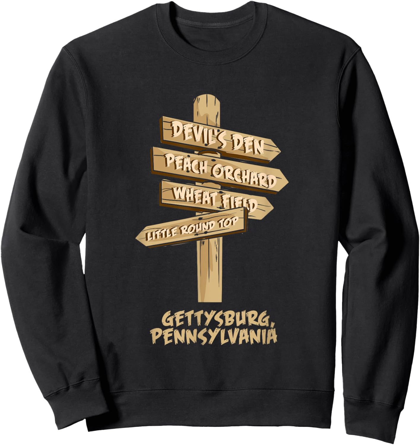 Gettysburg Pennsylvania American civil war - US History Sweatshirt - Sweatshirt | Black