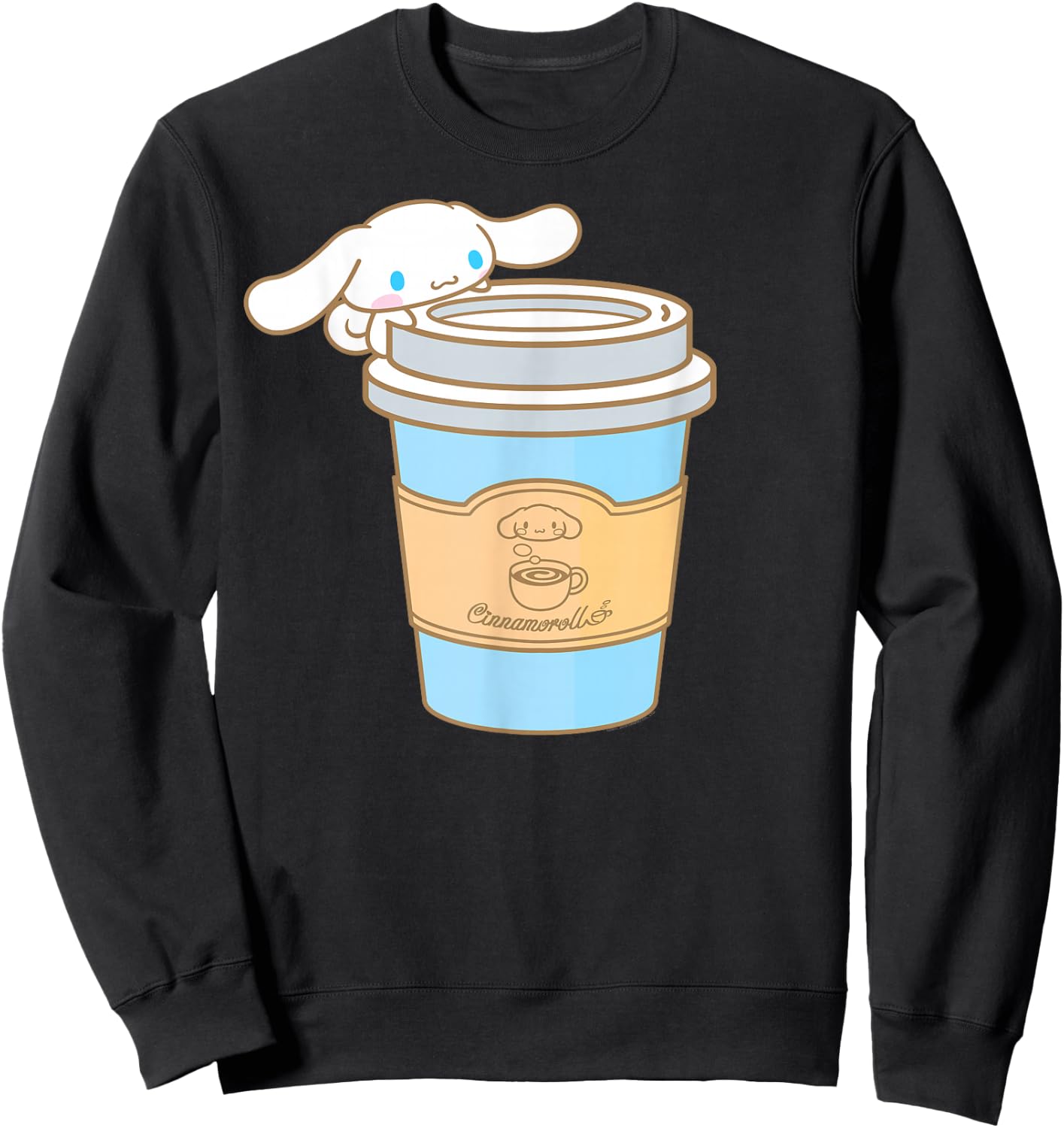 Cinnamoroll Cup of Coffee To Go Sweatshirt - Sweatshirt | Black