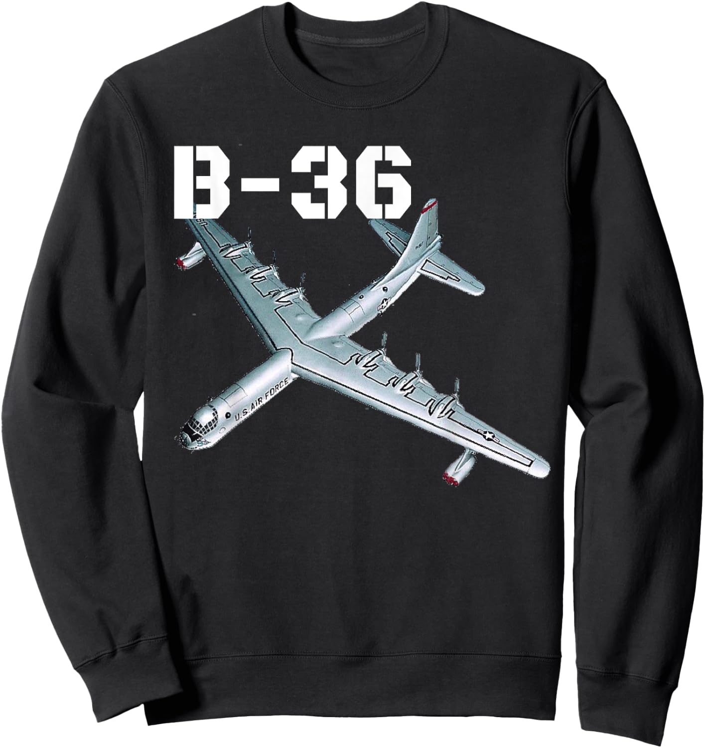 The B-36 Peacemaker bomber. Air Force aviation at its best. Sweatshirt - Sweatshirt | Black