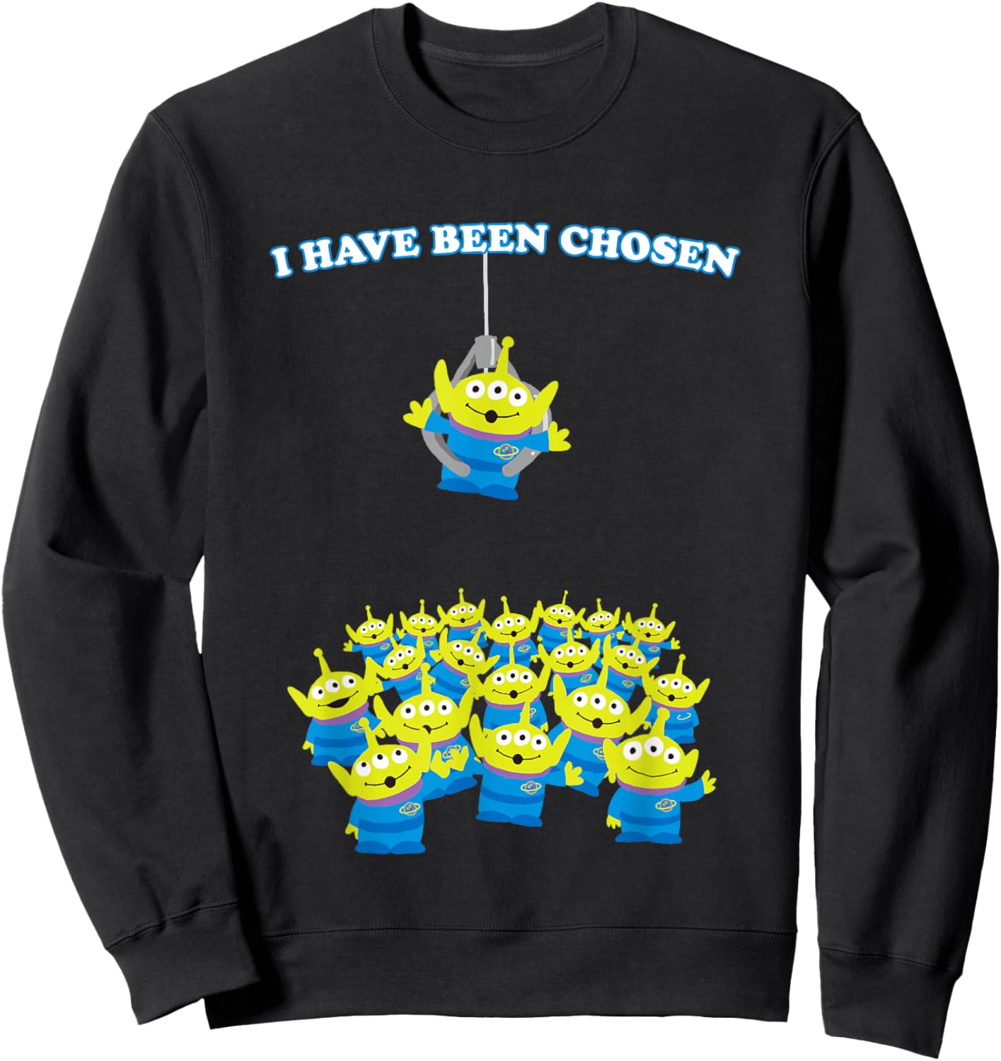 Disney Pixar Toy Story I Have Been Chosen Cute Aliens Logo Sweatshirt - Sweatshirt | Black