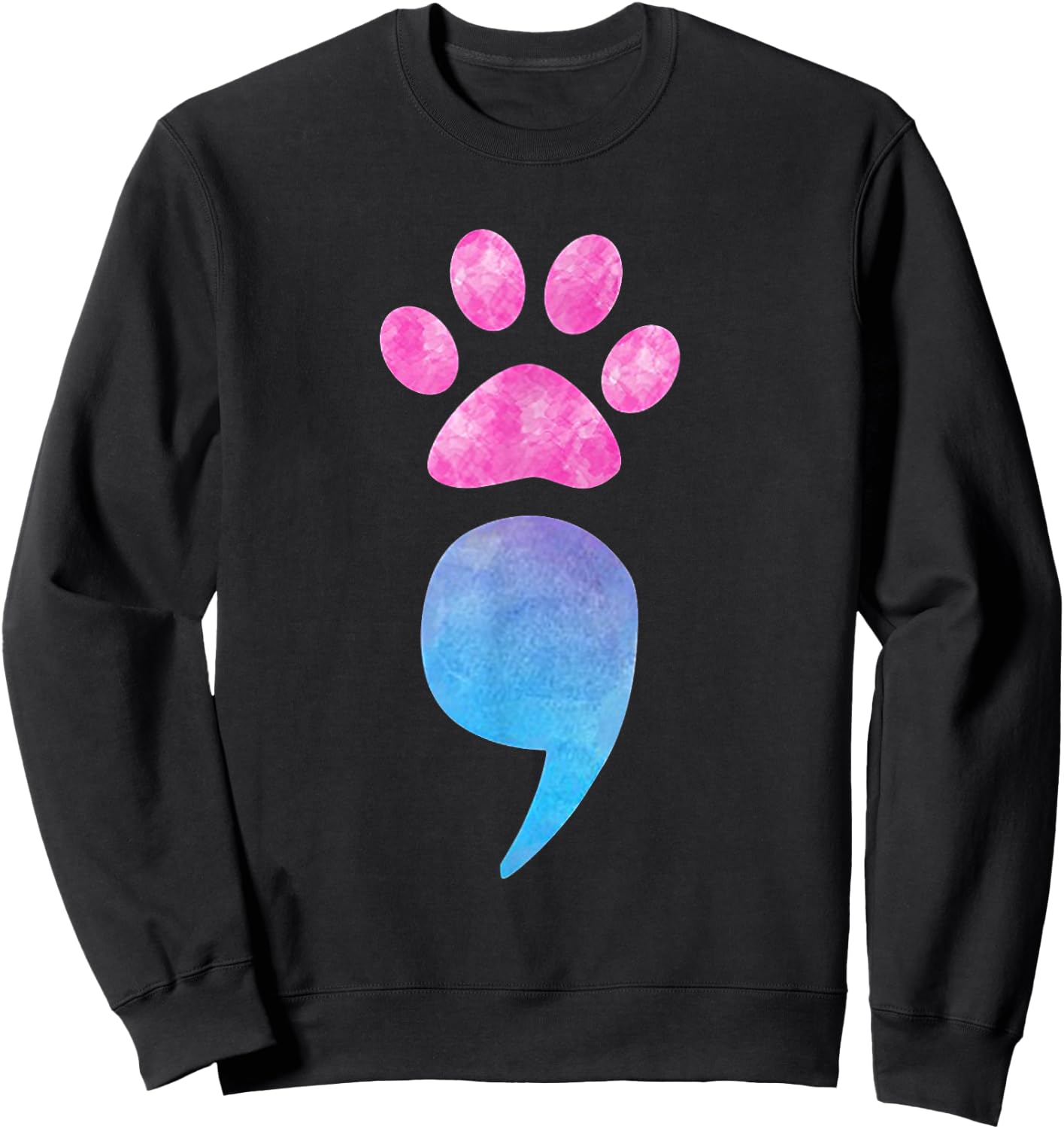 Suicide Prevention Awareness Dog Paw Dog Mom Dog Dad Sweatshirt - Sweatshirt | Black