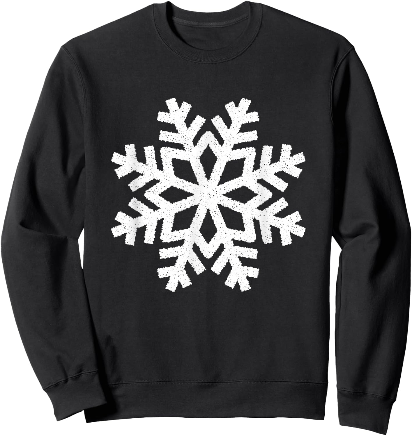 White Snowflake Cool Winter Sports Xmas Gift Men Women Kids Sweatshirt - Sweatshirt | Black
