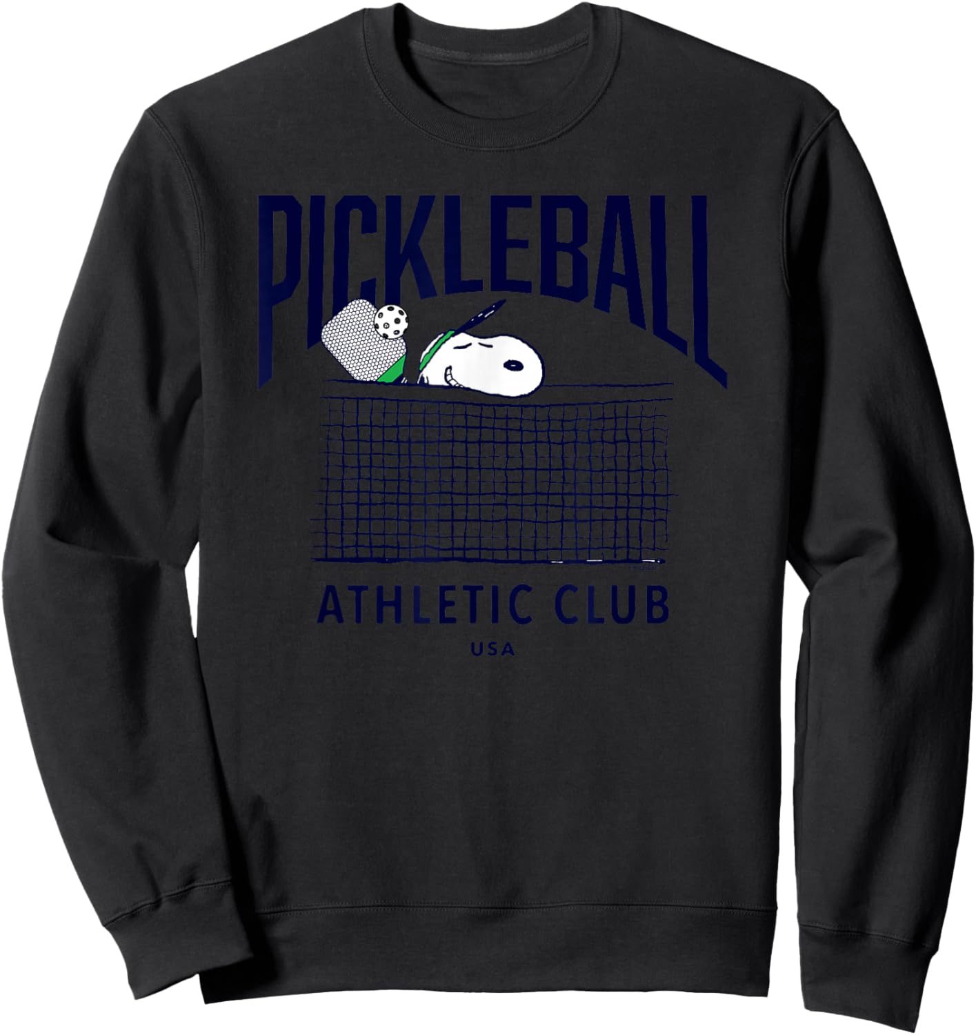 Peanuts - Snoopy Pickleball Athletic Club USA Sweatshirt - Sweatshirt | Black