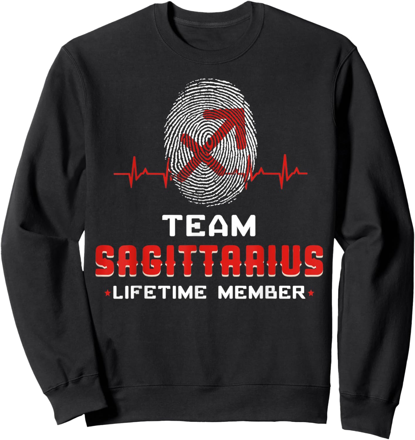 Team Sagittarius Lifetime Member Birthda Nov Dec Zodiac Sign Sweatshirt - Sweatshirt | Black