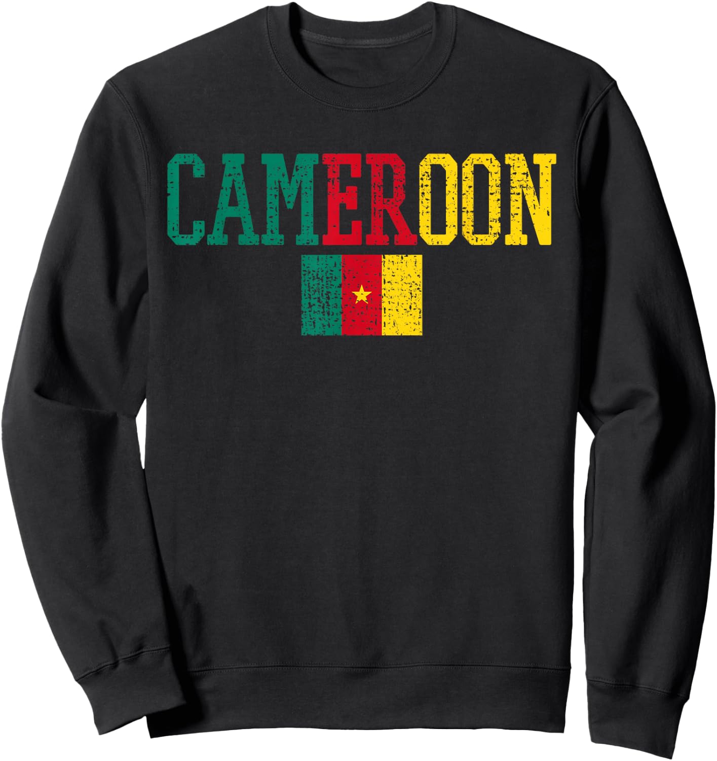Cameroon Central Africa Flag Cameroonian Sweatshirt - Sweatshirt | Black