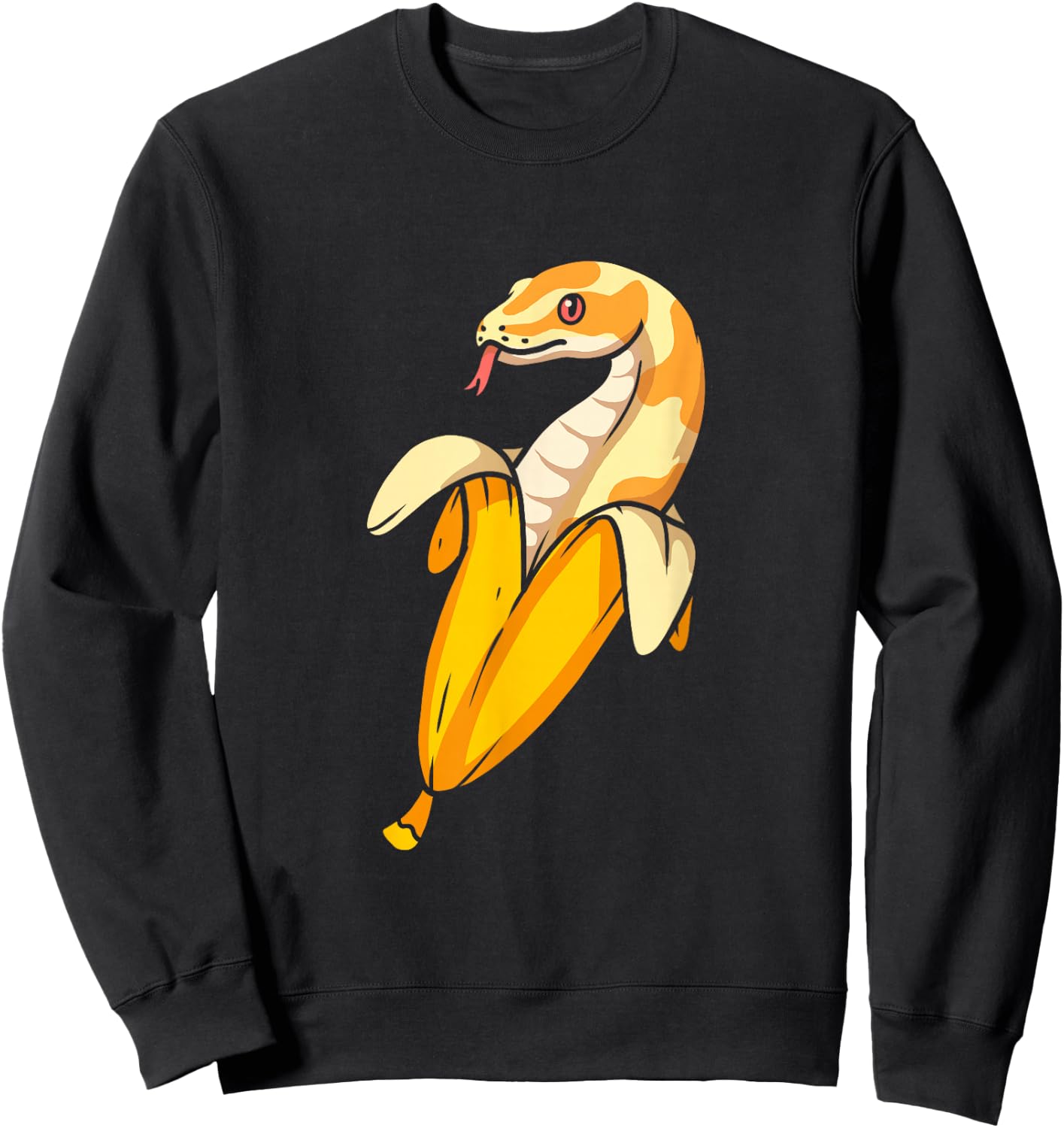 Ball Python Banana Reptile Snake Owner Sweatshirt - Sweatshirt | Black