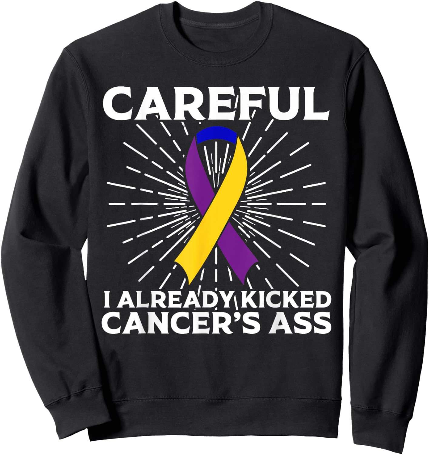 Funny Bladder Cancer Awareness Gift Women Survivors Sweatshirt - Sweatshirt | Black