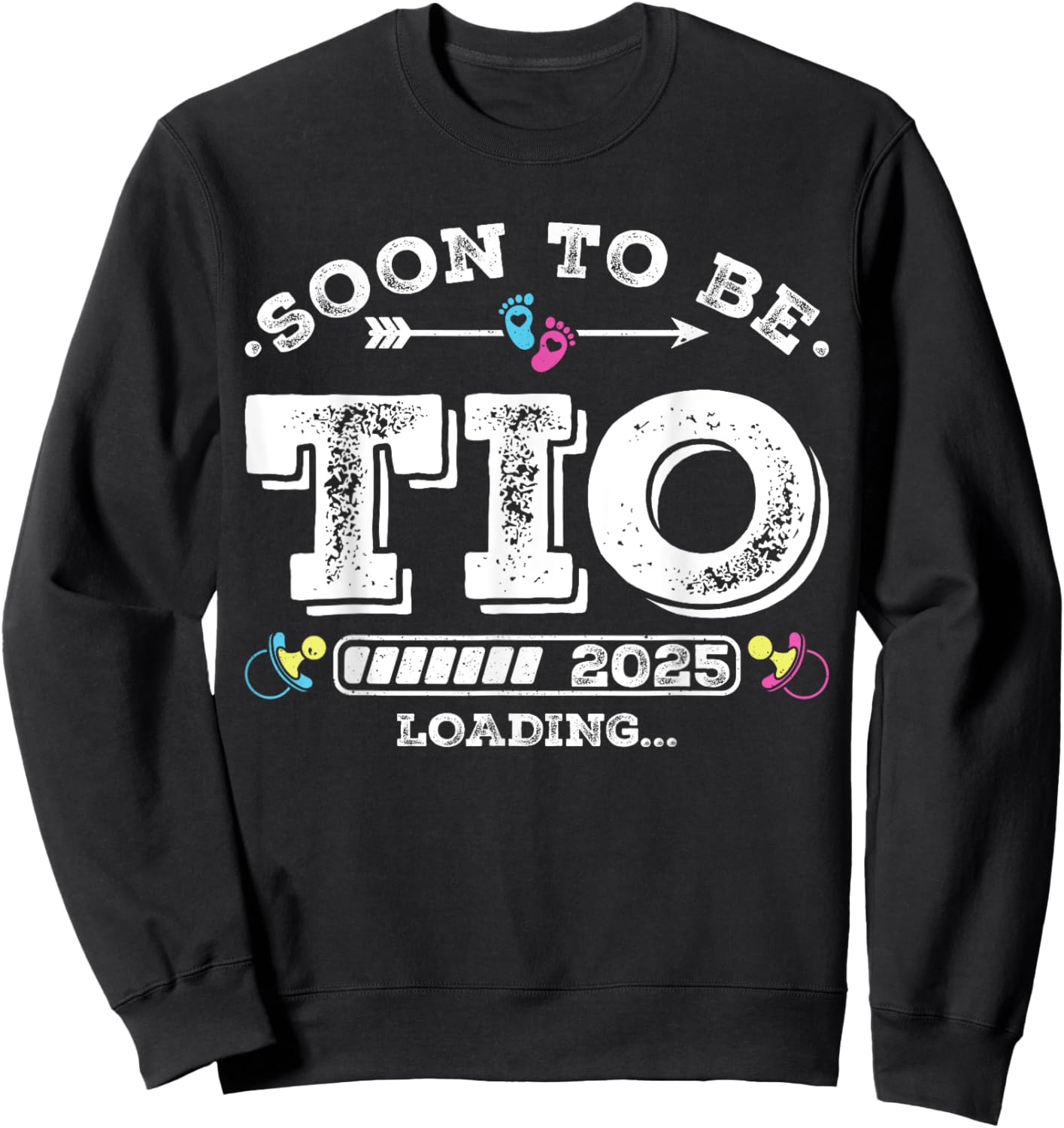 Soon to Be Tio 2025 Loading for Pregnancy Announcement Sweatshirt - Sweatshirt | Black