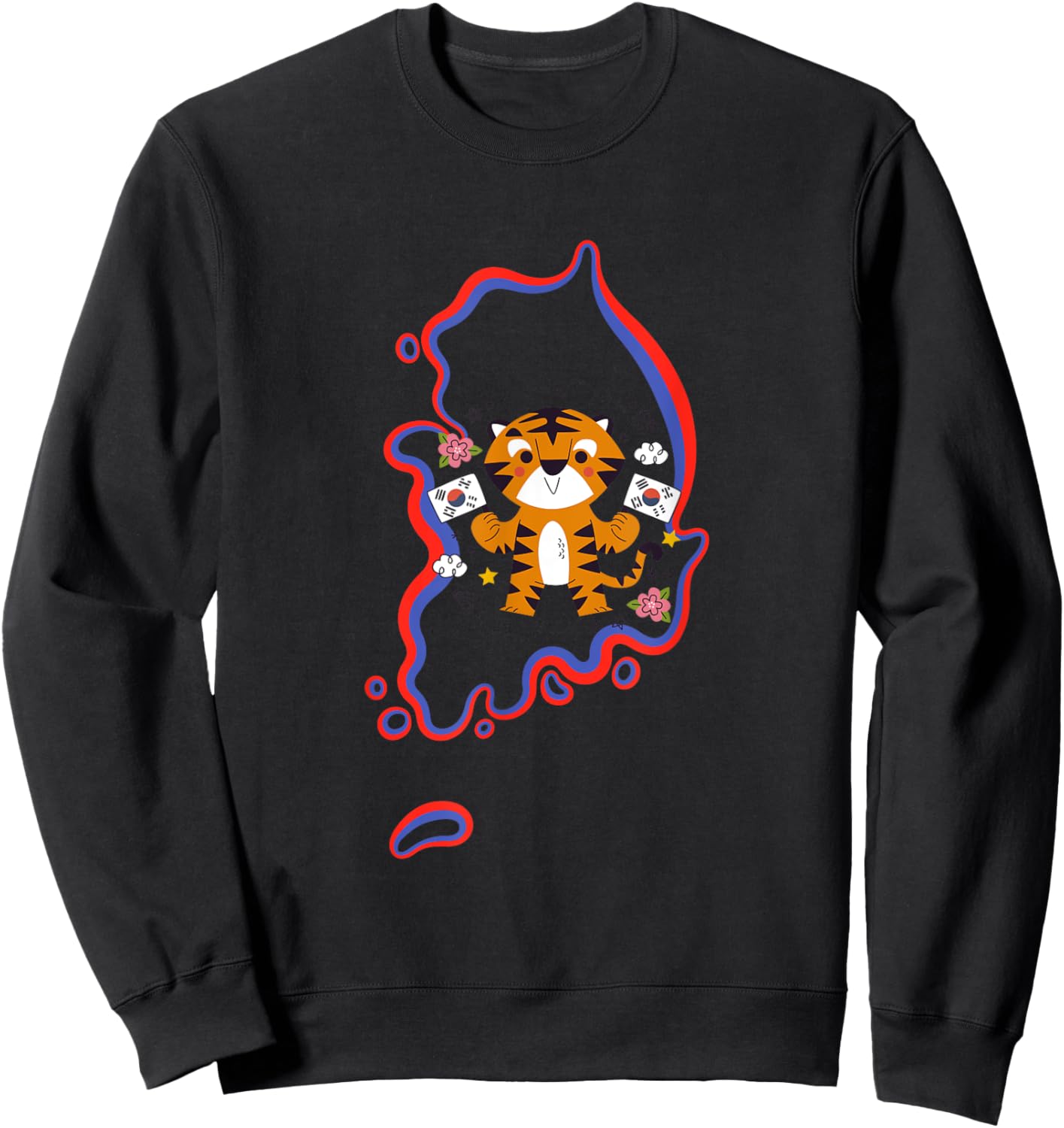 Korean tiger country flag South Korea year of the tiger Sweatshirt - Sweatshirt | Black