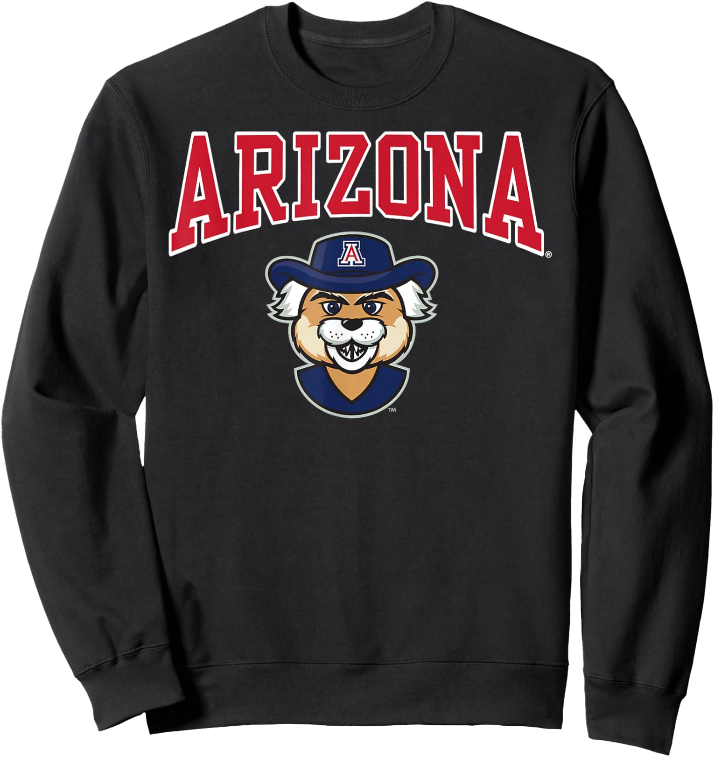 Arizona Wildcats Wilbur Mascot Officially Licensed Sweatshirt - Sweatshirt | Black