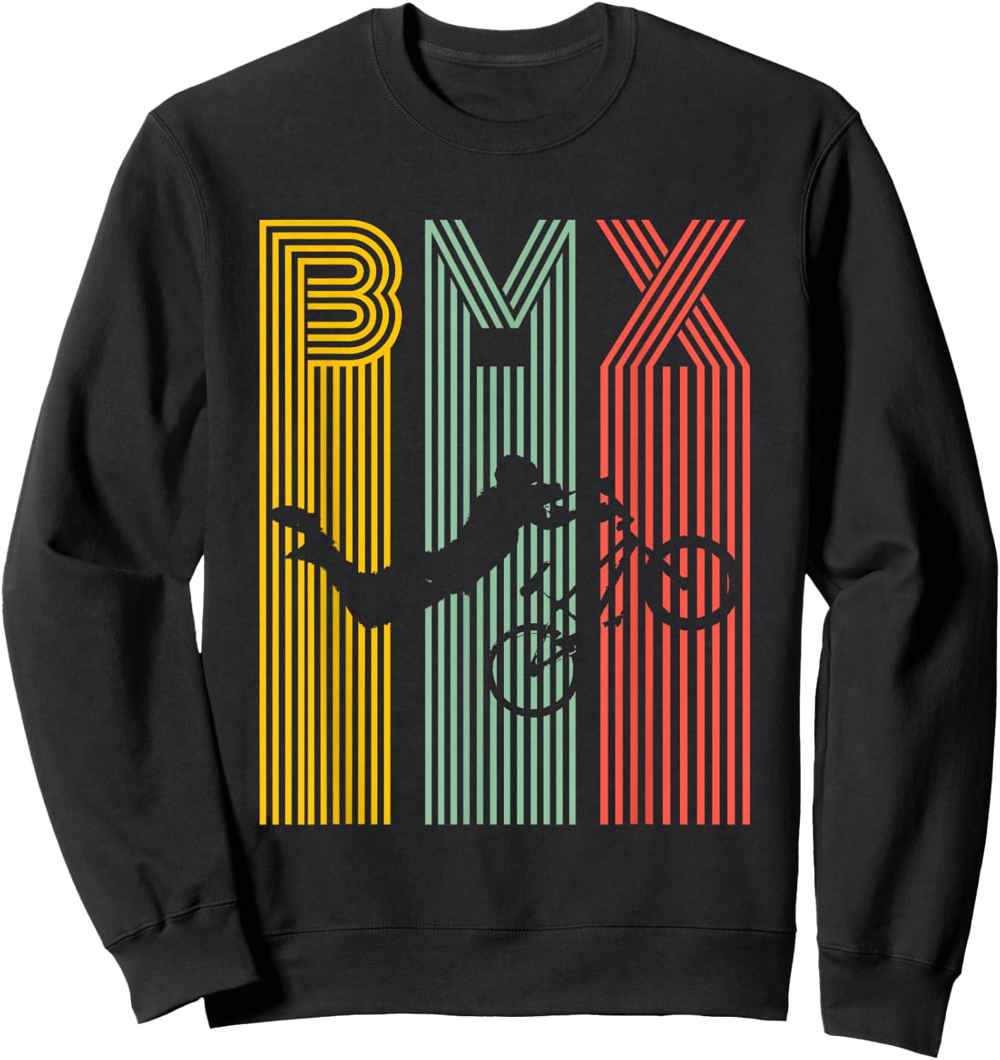 BMX Vintage Bike Bicycle Racing Stunt Sweatshirt - Sweatshirt | Black