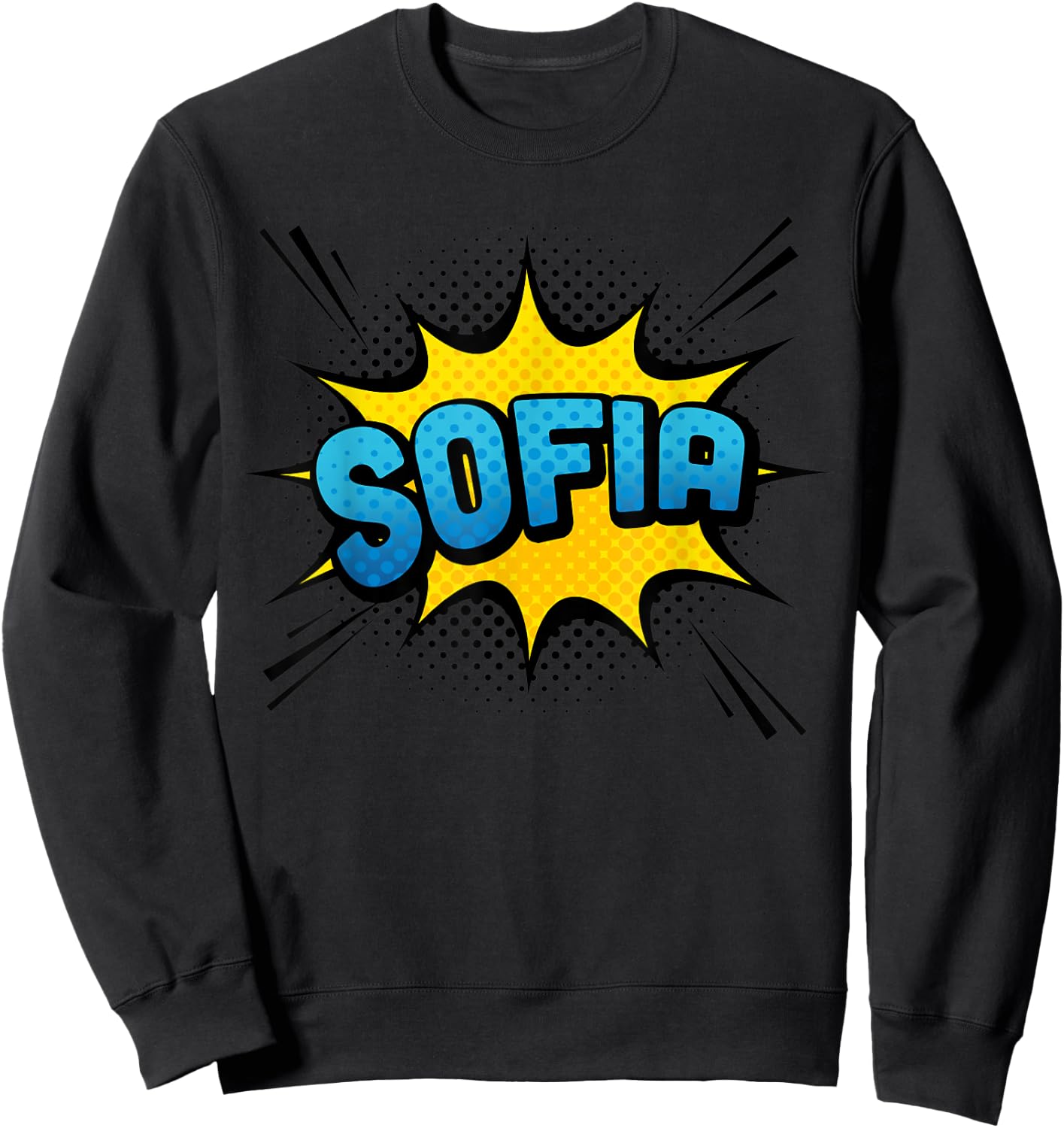 SOFIA - Girls Name Superhero Lover Style Sweatshirt - Sweatshirt | Black