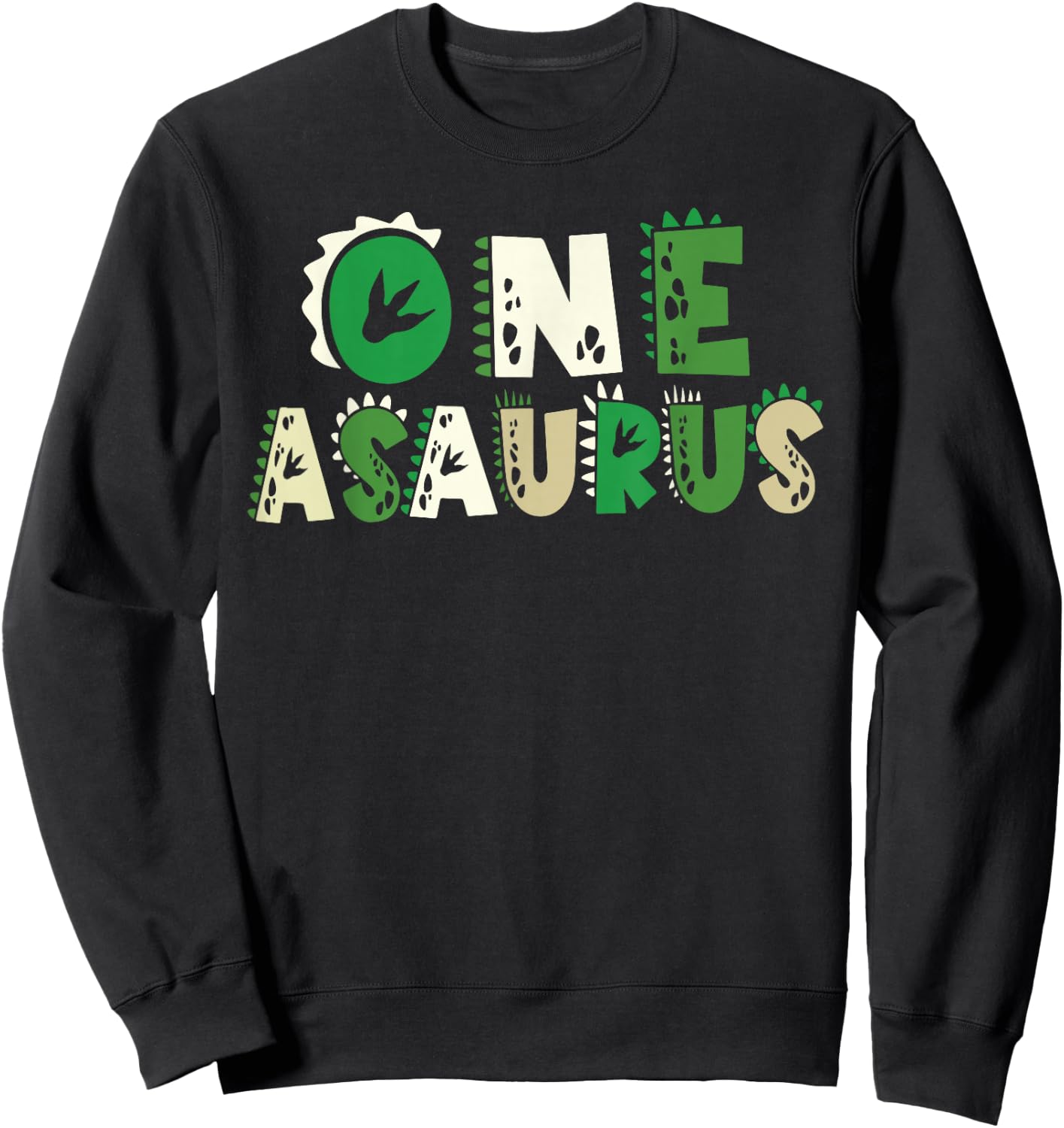 1st Birthday Dinosaur Oneasaurus Cute First Birthday Kids Sweatshirt - Sweatshirt | Black