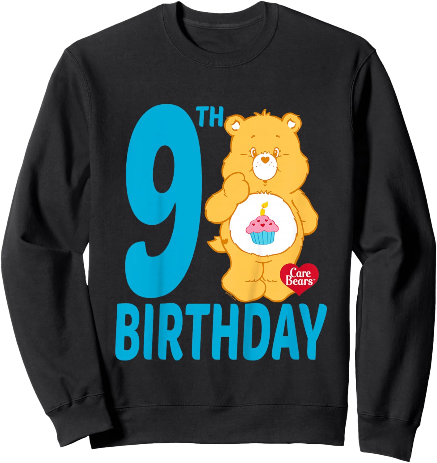 Care Bears Birthday Bear Celebrates A 9th Birthday Sweatshirt - Sweatshirt | Black
