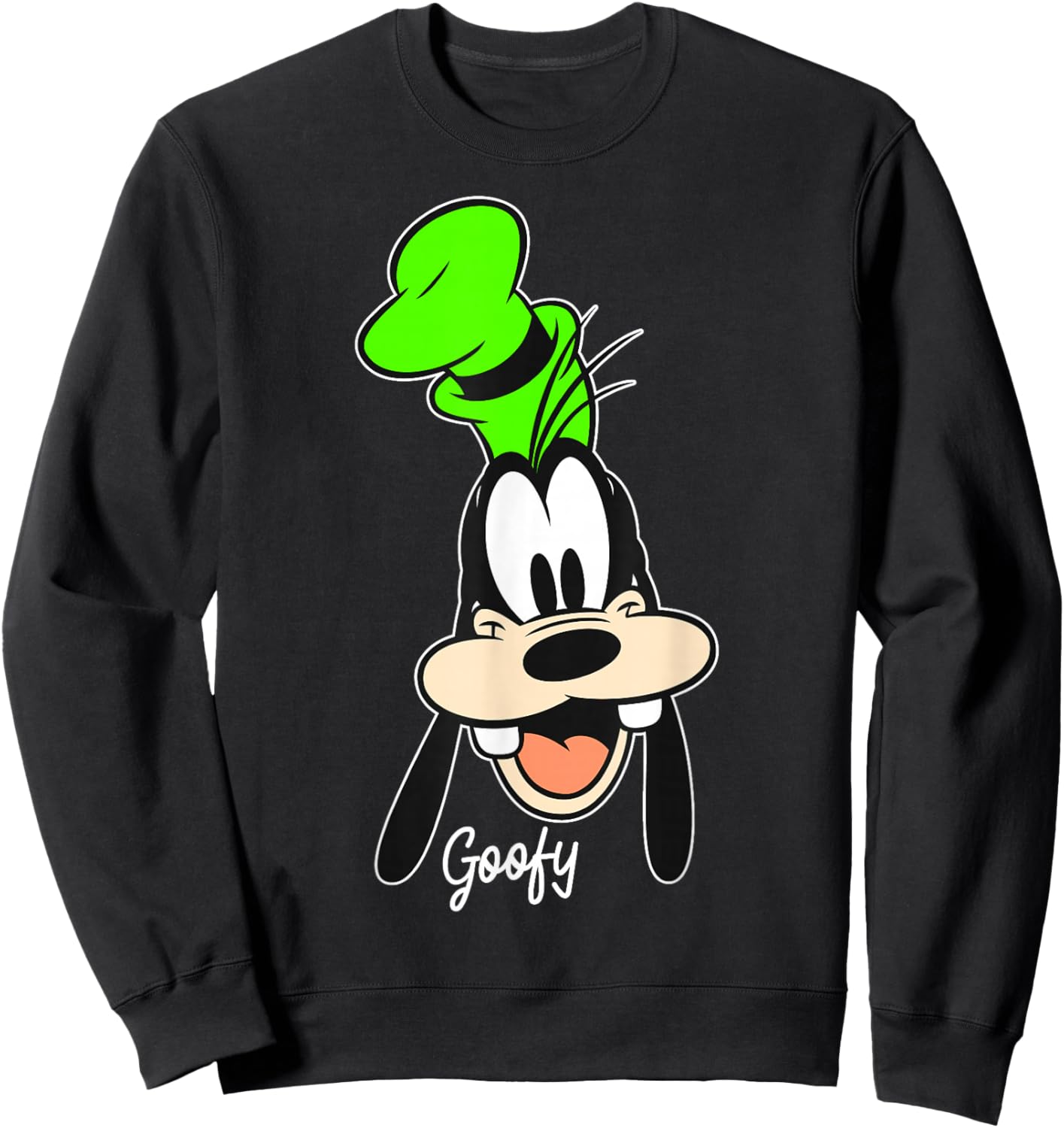 Disney Mickey and Friends Goofy Big Face Portrait Sweatshirt - Sweatshirt | Black