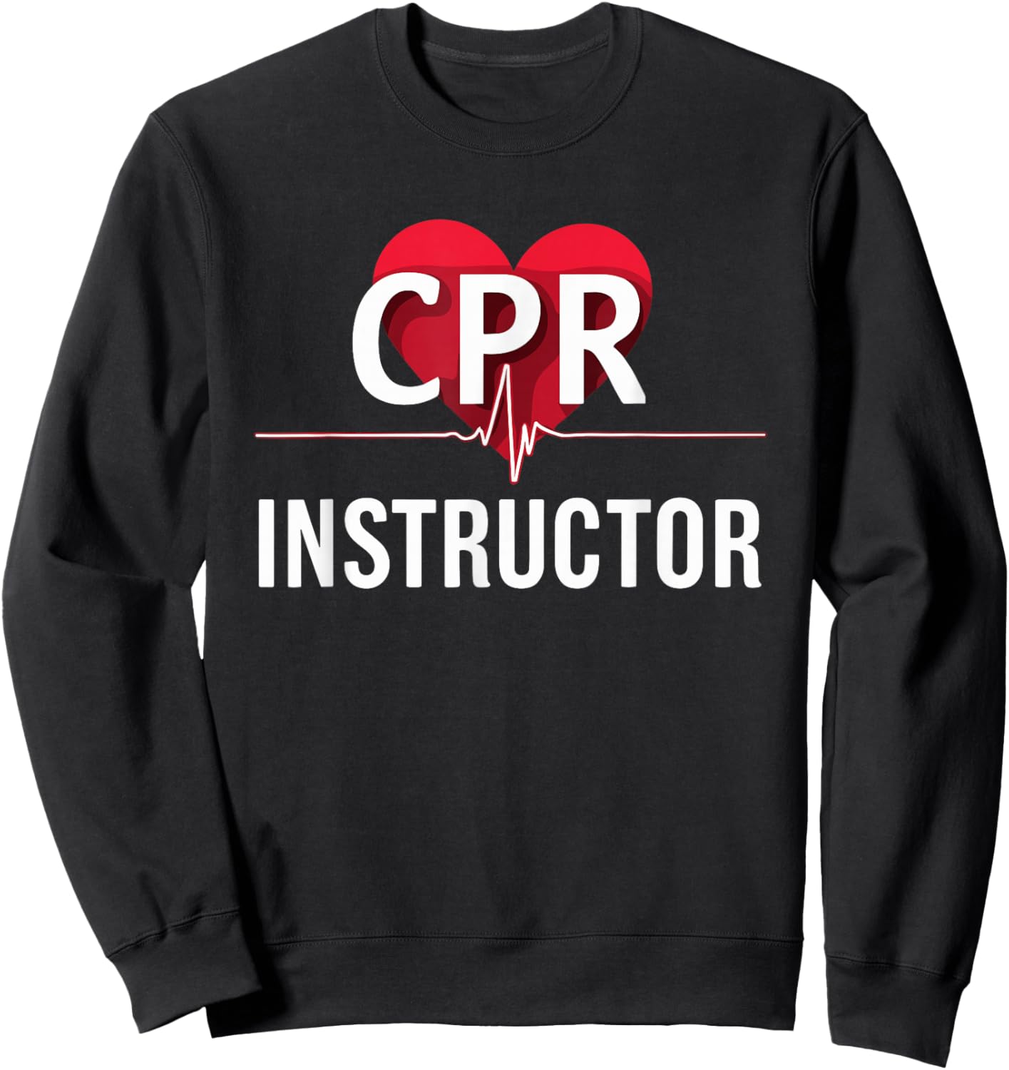 CPR Instructor First Aid Course, Care Emergency Coach Sweatshirt - Sweatshirt | Black