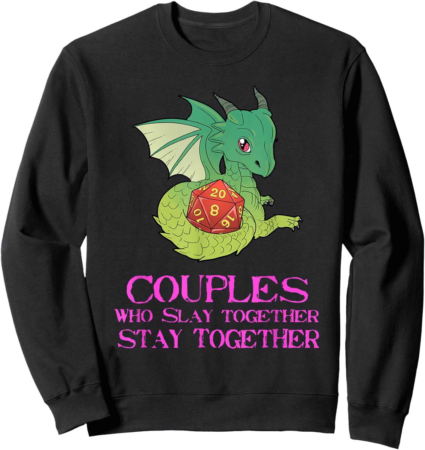 Funny Couples Tabletop Gaming Design Sweatshirt - Sweatshirt | Black