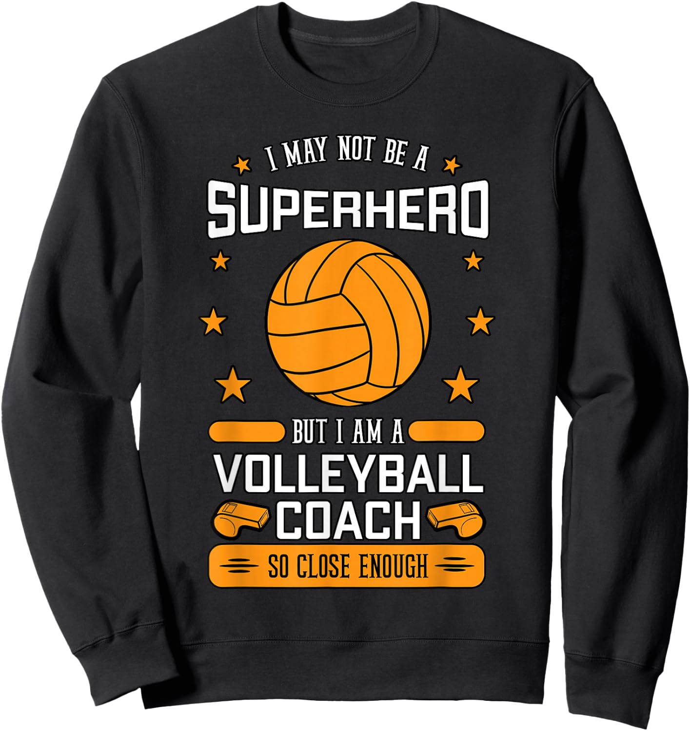 Volleyball Coach Team Superhero Sports Game Athlete Gift Sweatshirt - Sweatshirt | Black