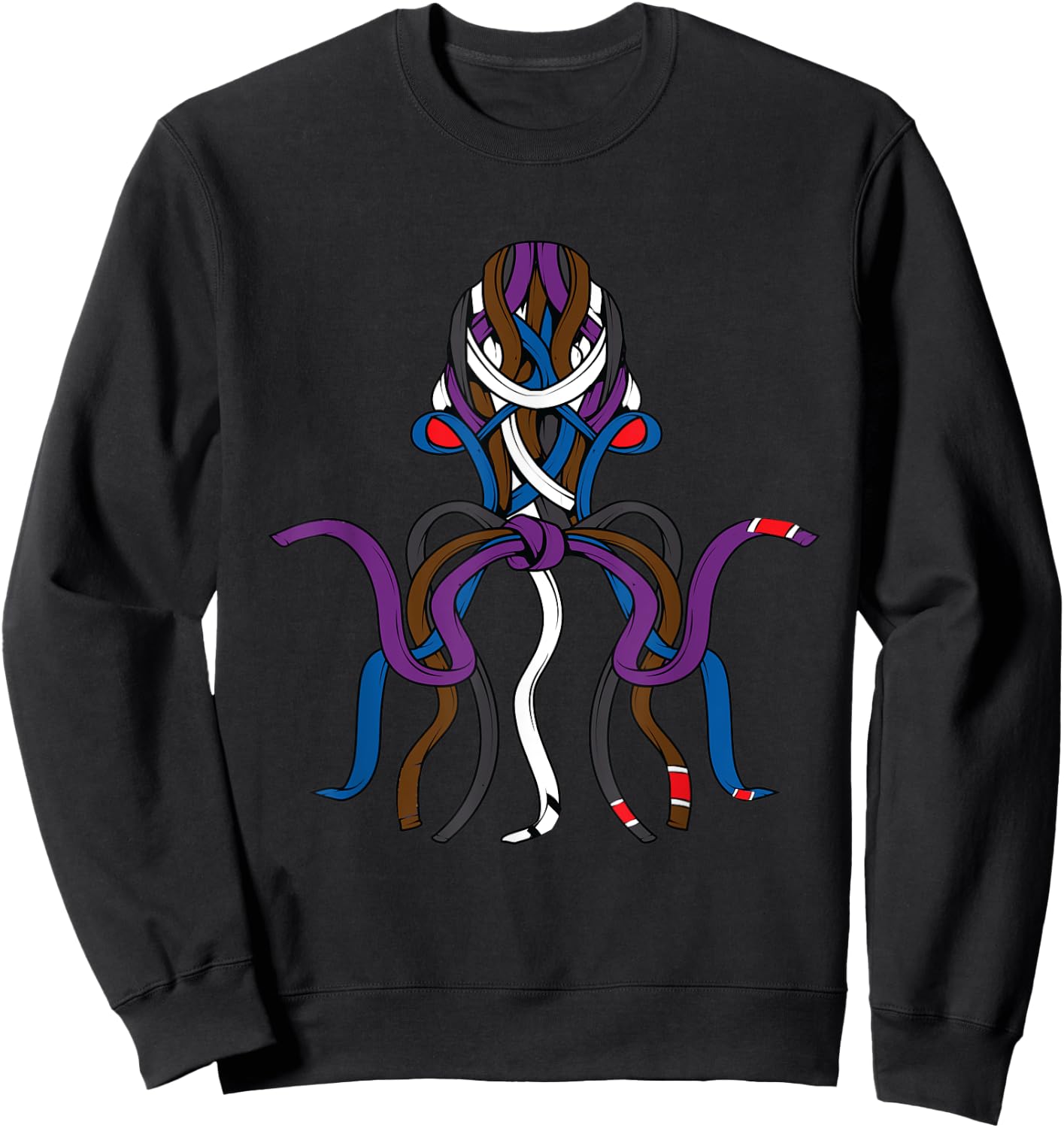 Cool Unique Jiu Jitsu Octopus Belts Brazil JiuJitsu Gift Sweatshirt - Sweatshirt | Black