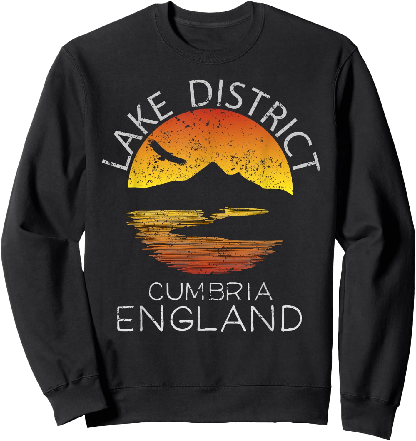 Lake District Shirt Cumbria England Hiking Walks Gift Sweatshirt - Sweatshirt | Black