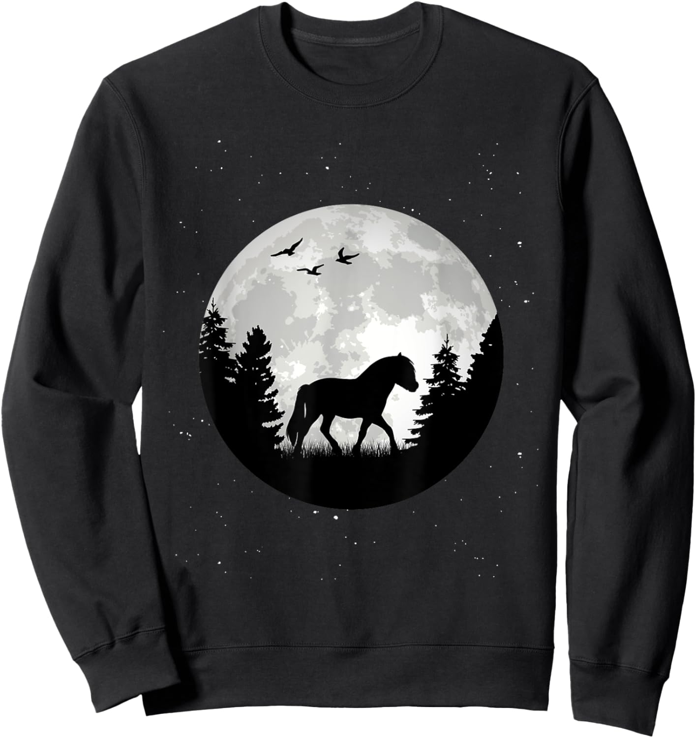 Fjord Horse Moon Fjordi Sweatshirt - Sweatshirt | Black