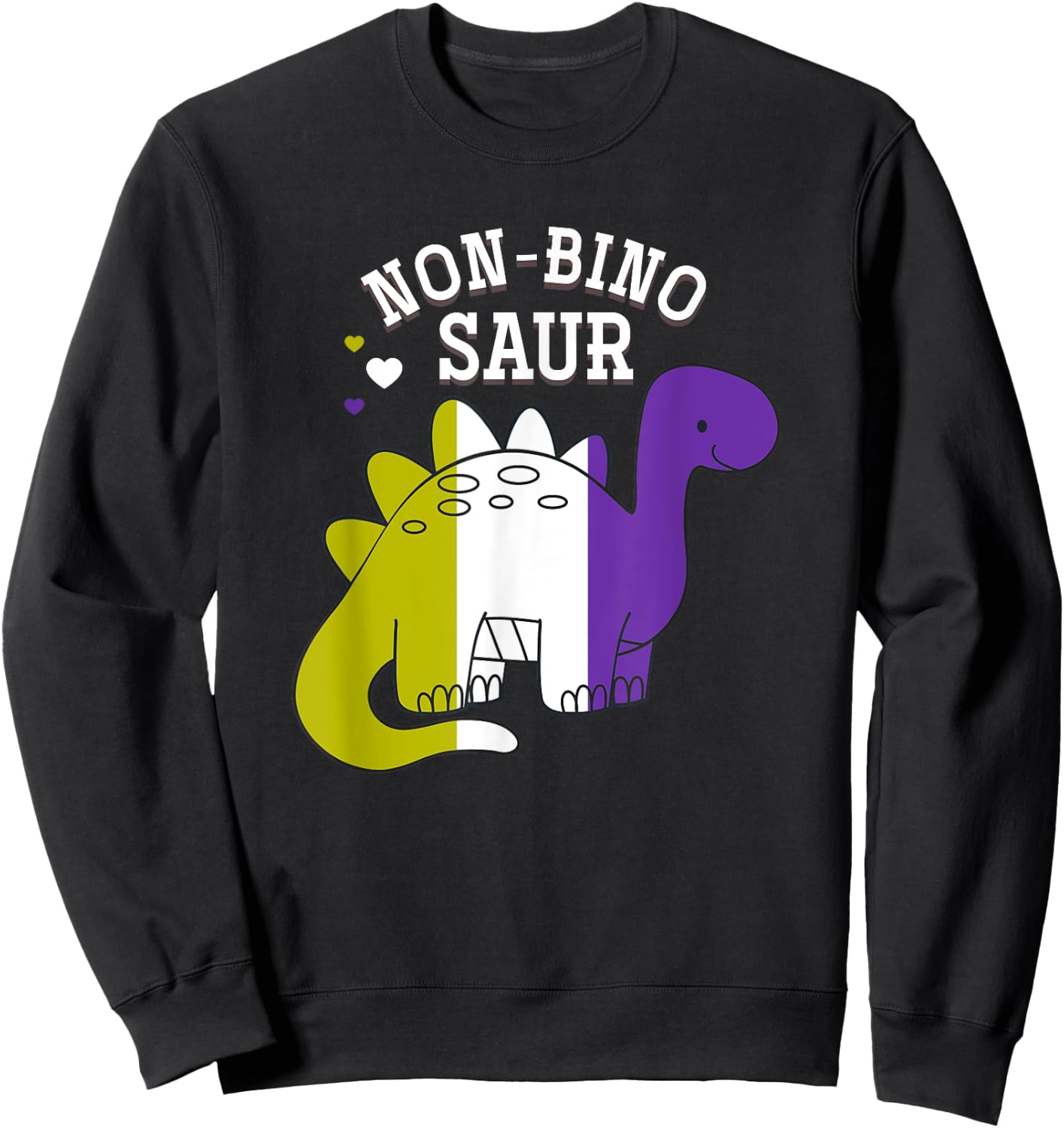 Non Binosaur Non Binary Sweatshirt - Sweatshirt | Black