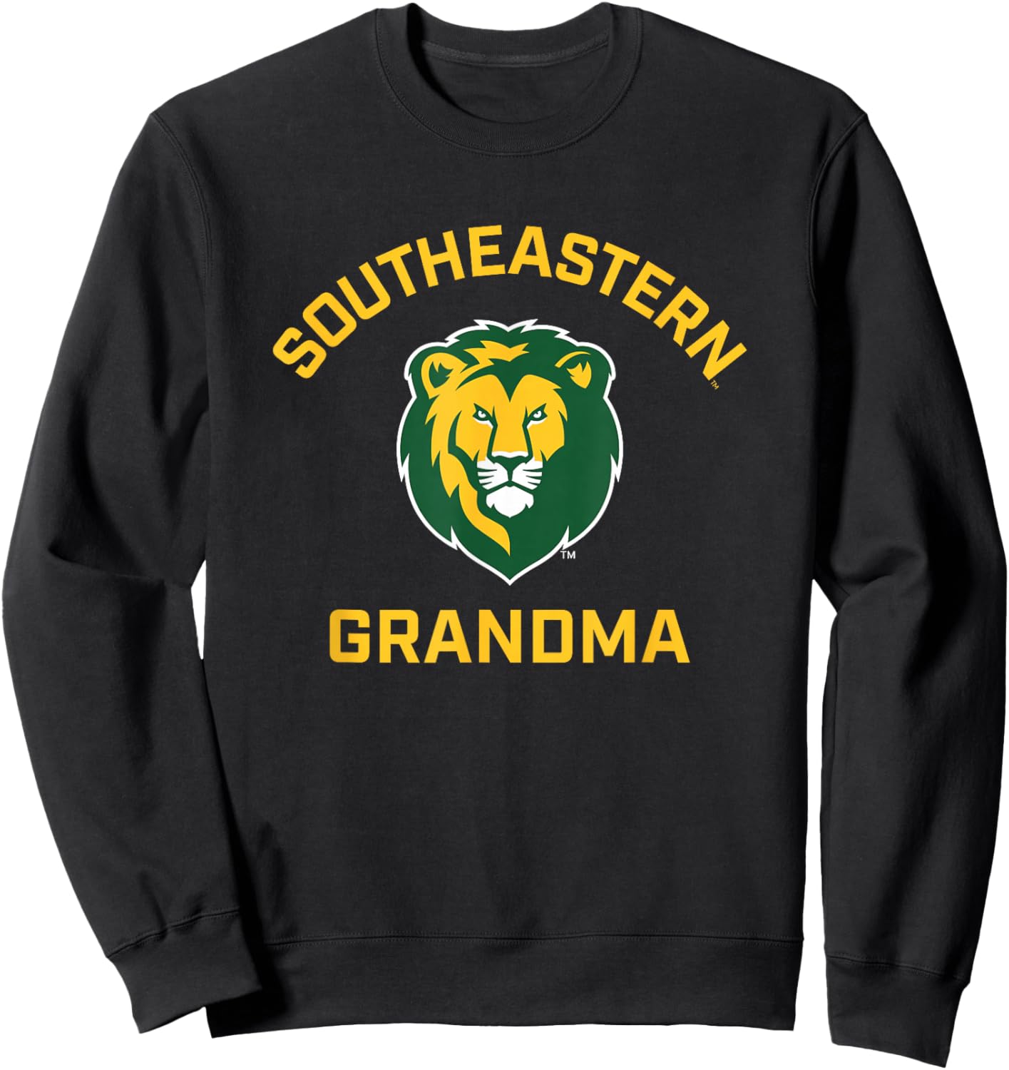 Southeastern Louisiana University Lions Arched Grandma Sweatshirt - Sweatshirt | Black
