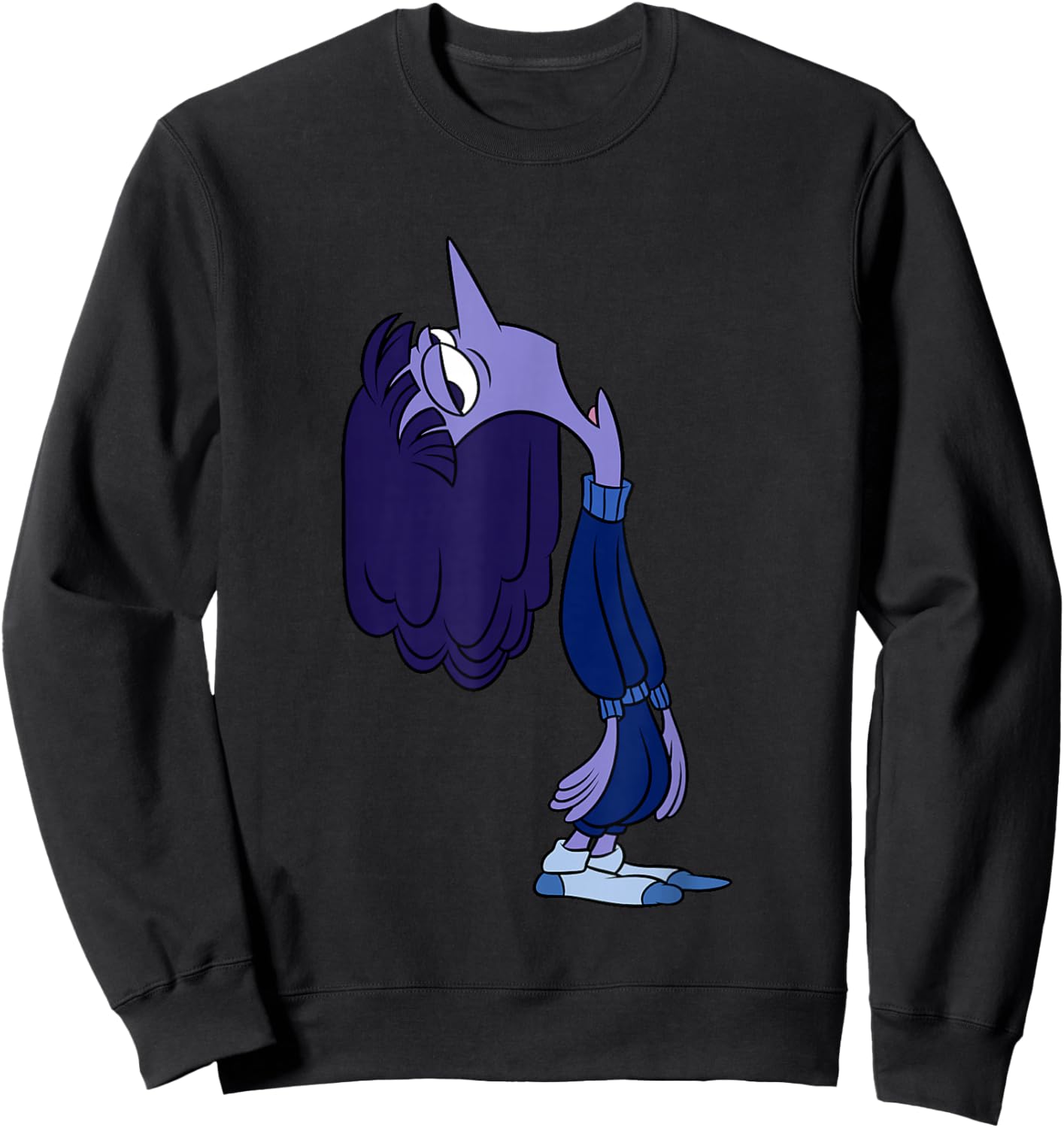 Disney Pixar Inside Out 2 Ennui Laziness Big Chest Portrait Sweatshirt - Sweatshirt | Black