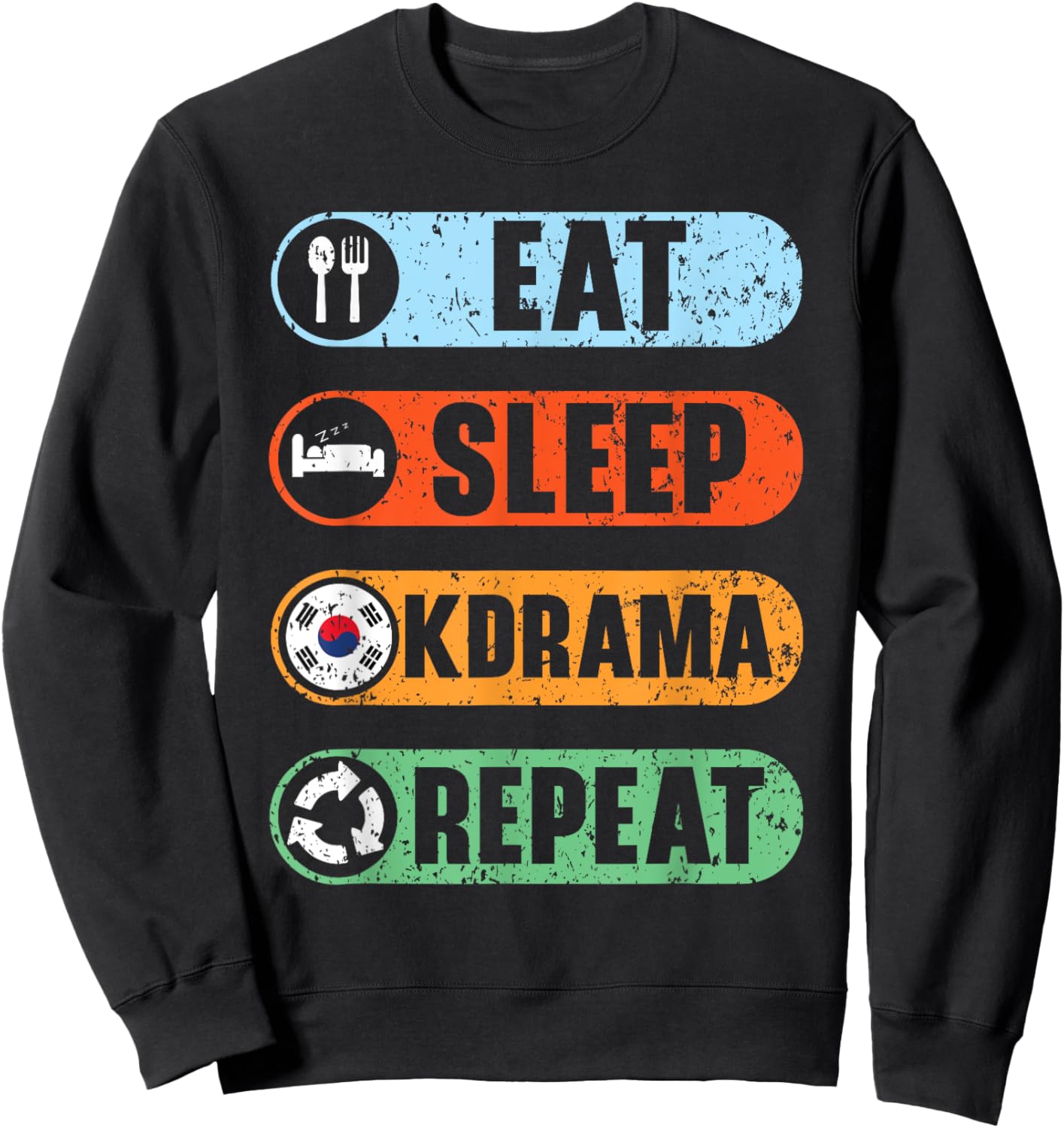 K Drama Oppa Korean Drama Finger Heart Saranghae K-Drama Sweatshirt - Sweatshirt | Black