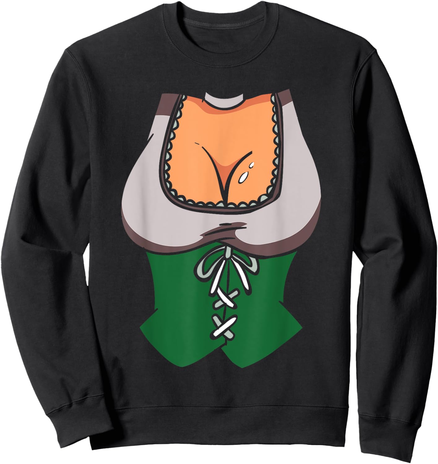 Oktoberfest German Festival Beer Drink Cartoon Beer Wench Sweatshirt - Sweatshirt | Black
