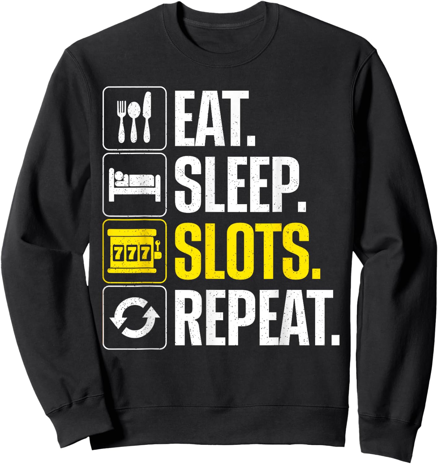 Slot Machine Art Women Gambling Casino Slot Machine Sweatshirt - Sweatshirt | Black