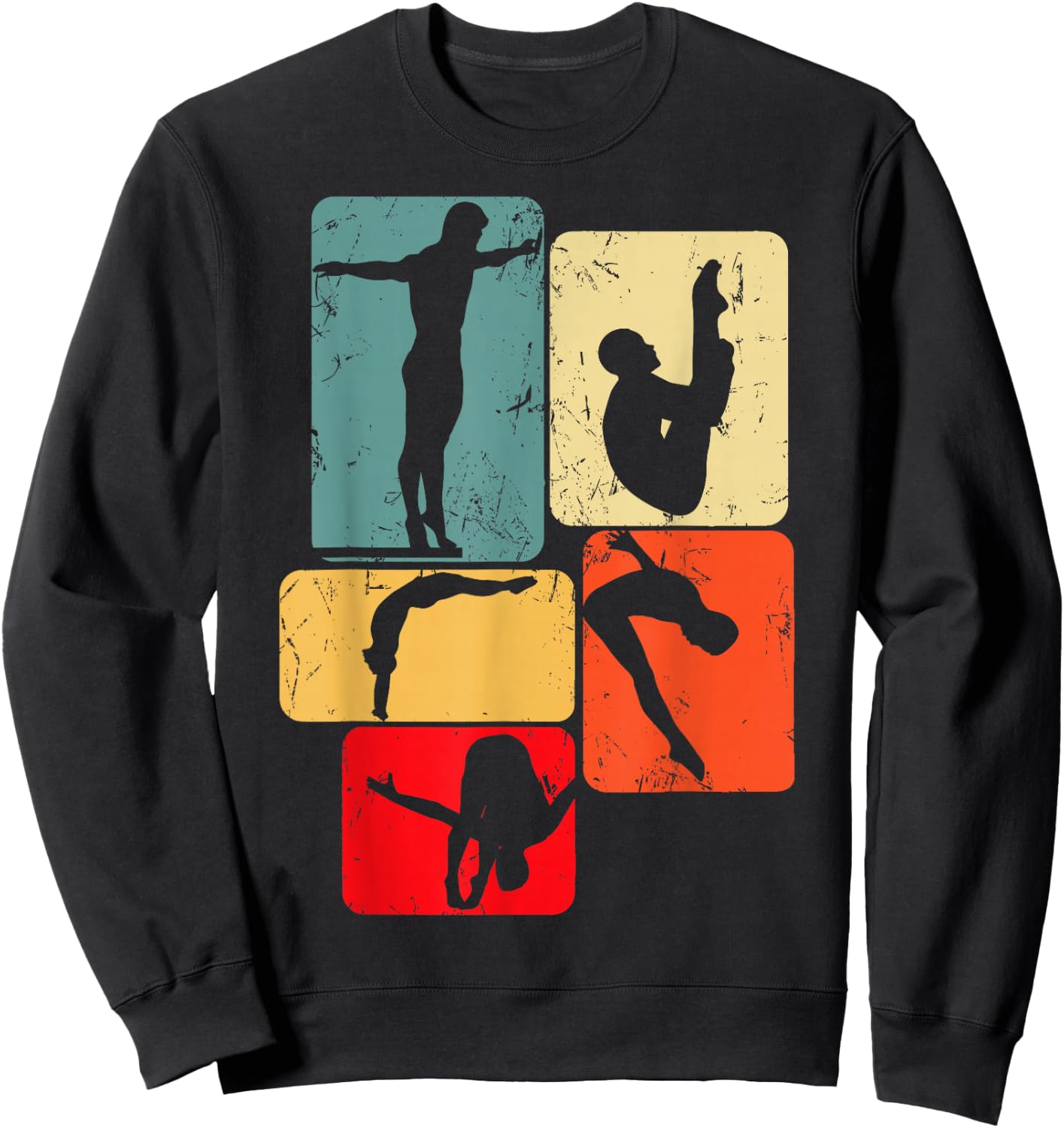 Springboard Diving Springboard Diver Platform Diving Sweatshirt - Sweatshirt | Black