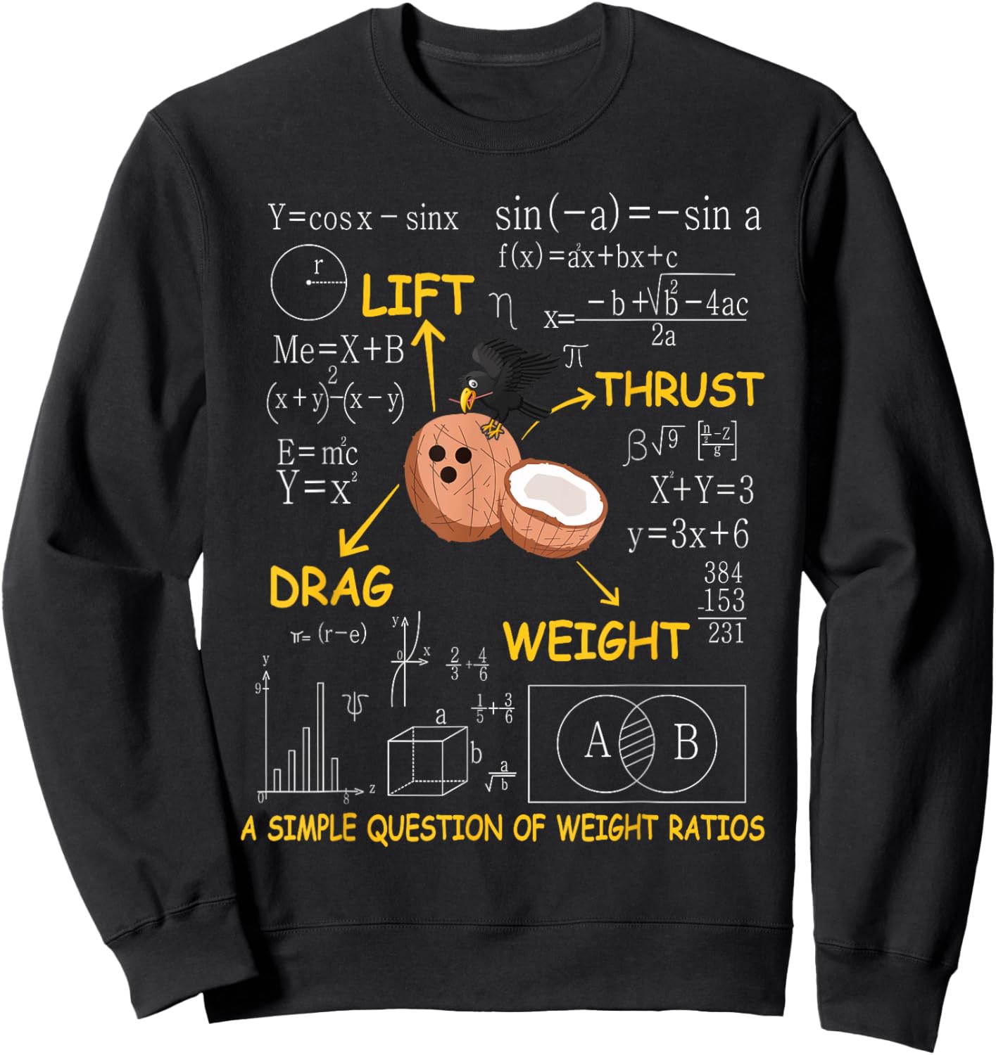 A Simple Question Of Weight Ratios Funny Math Sweatshirt - Sweatshirt | Black