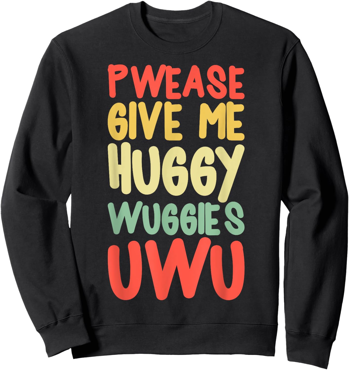 UWU OWO Furries Meme Anime Funny Memes Weeb Furry Sweatshirt - Sweatshirt | Black