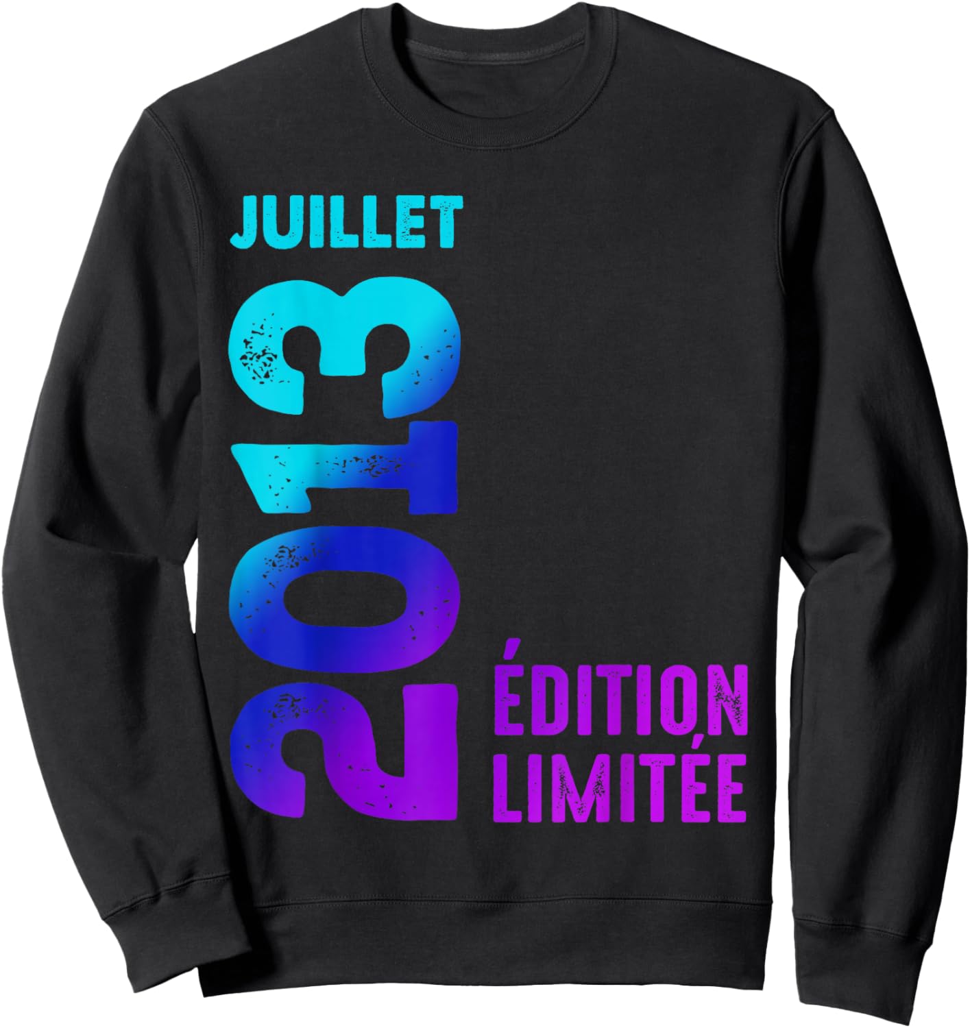 Limited Edition 2013 July 2013 Retro Year 2013 , Black, S Sweatshirt - Sweatshirt | Black