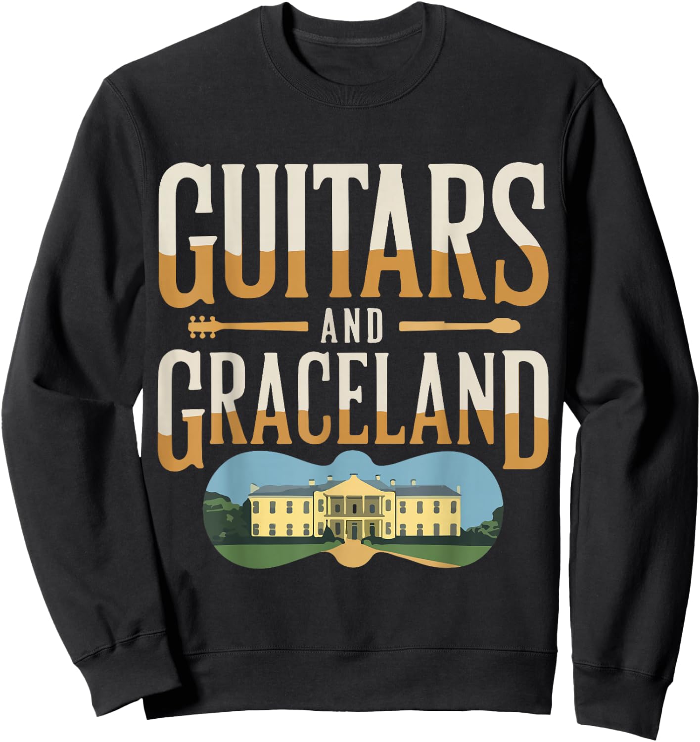 Memphis Guitar Graceland of Tennessee Sweatshirt - Sweatshirt | Black